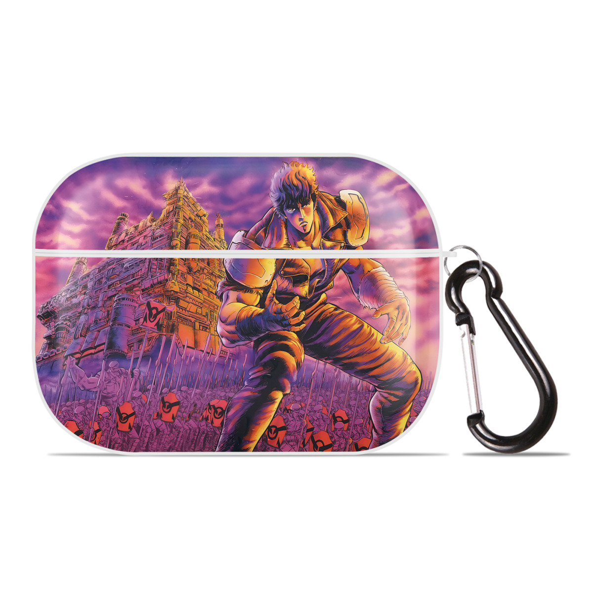 （画像用） 北斗の拳 Fist of the North Star 【AirPods Pro用】ハードシェル保護ケース 耐衝撃・防指紋・カラビナ付き商品仕様