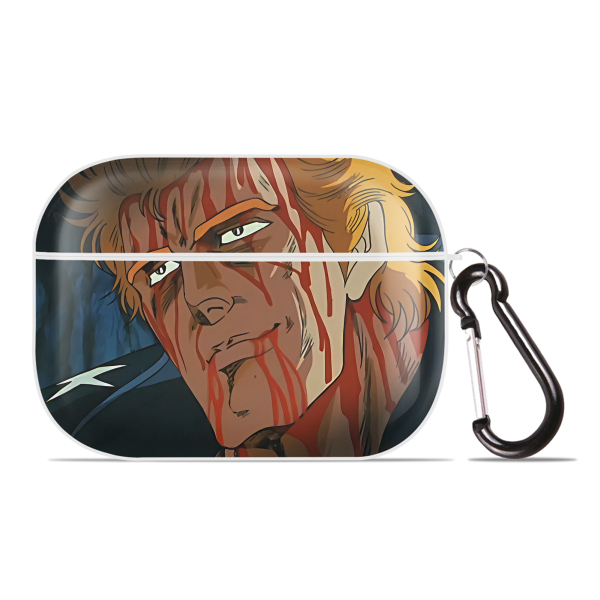 （画像用） 北斗の拳 Fist of the North Star 【AirPods Pro用】ハードシェル保護ケース 耐衝撃・防指紋・カラビナ付き商品仕様