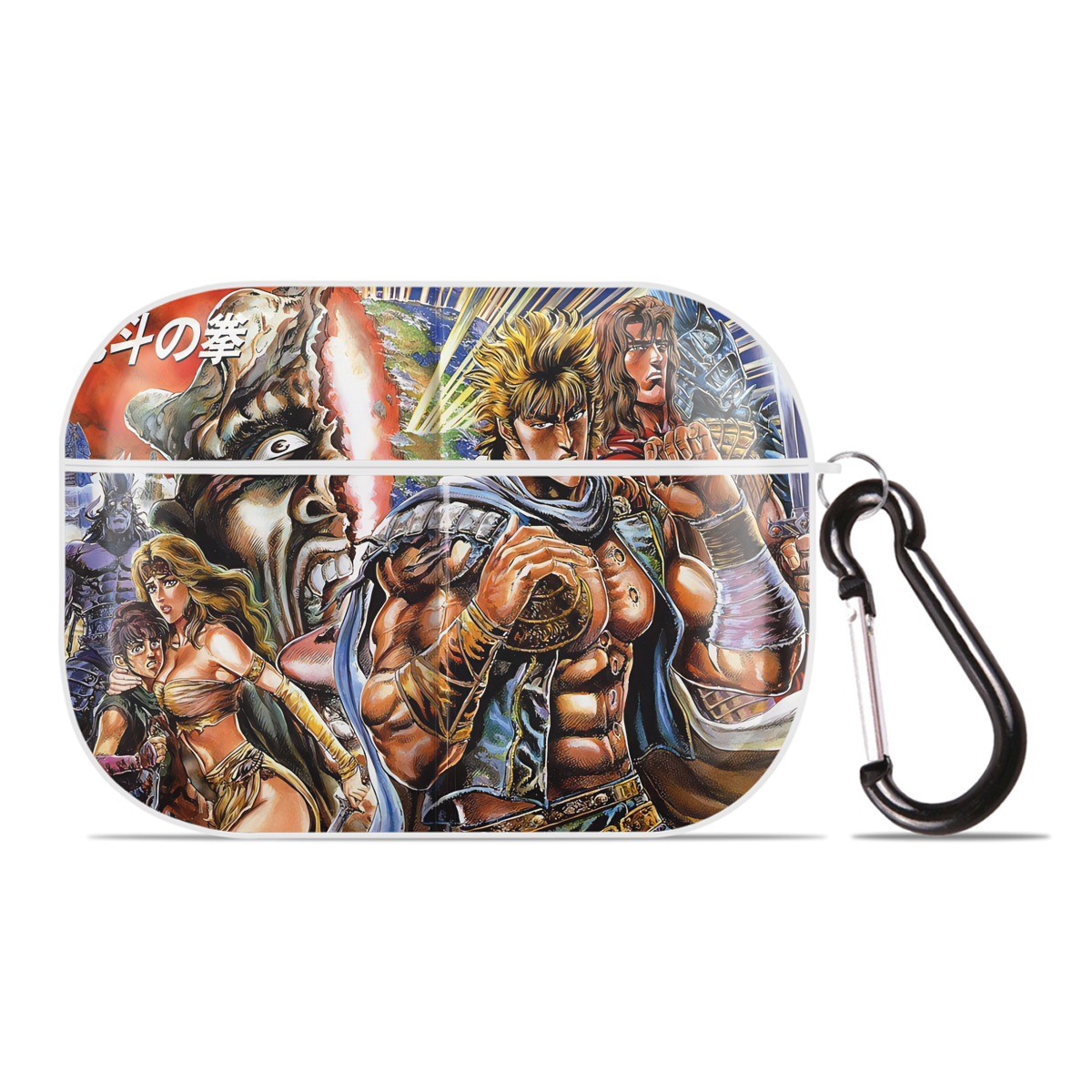 （画像用） 北斗の拳 Fist of the North Star 【AirPods Pro用】ハードシェル保護ケース 耐衝撃・防指紋・カラビナ付き商品仕様