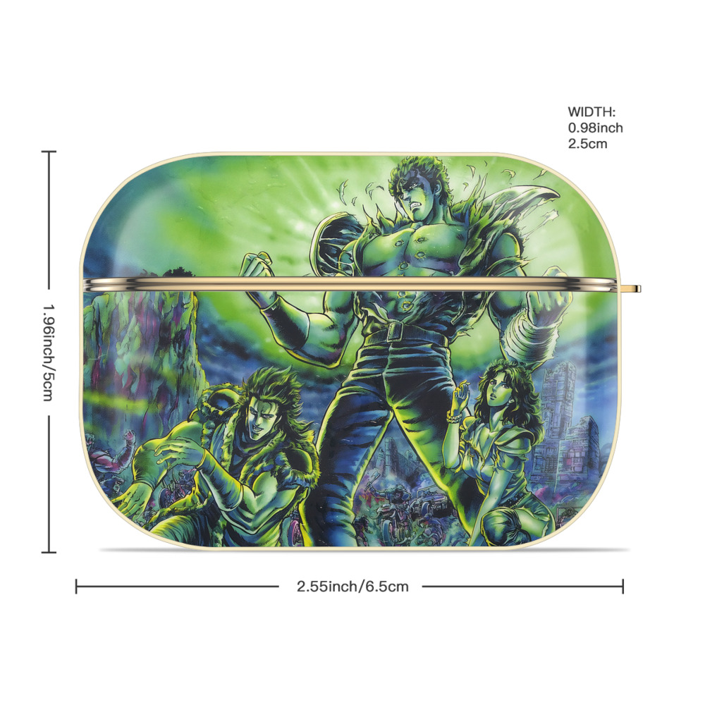 北斗の拳 Fist of the North Star 【AirPods Pro用】ハードシェル保護ケース｜耐衝撃・防指紋・カラビナ付き商品仕様