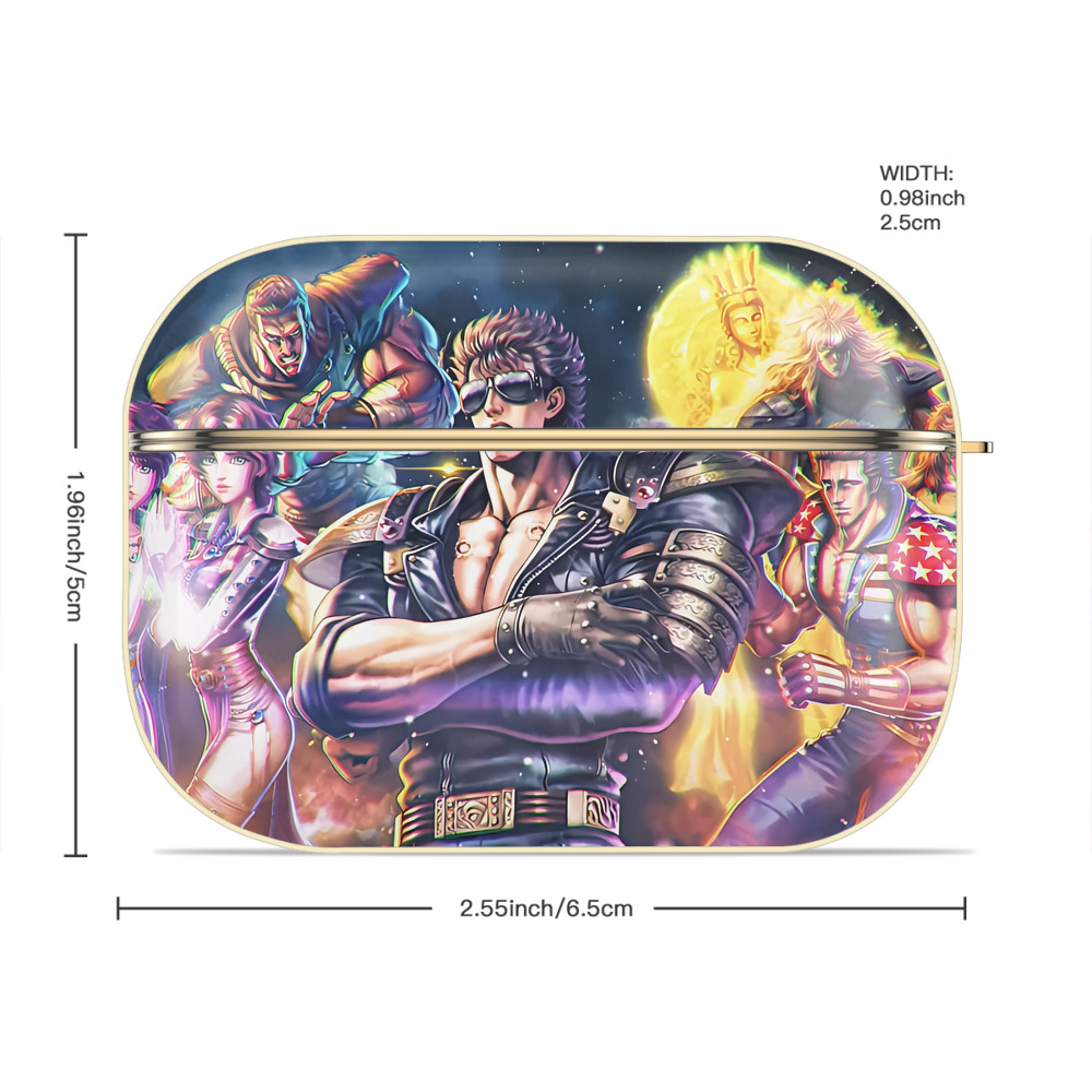 北斗の拳 Fist of the North Star 【AirPods Pro用】ハードシェル保護ケース｜耐衝撃・防指紋・カラビナ付き商品仕様