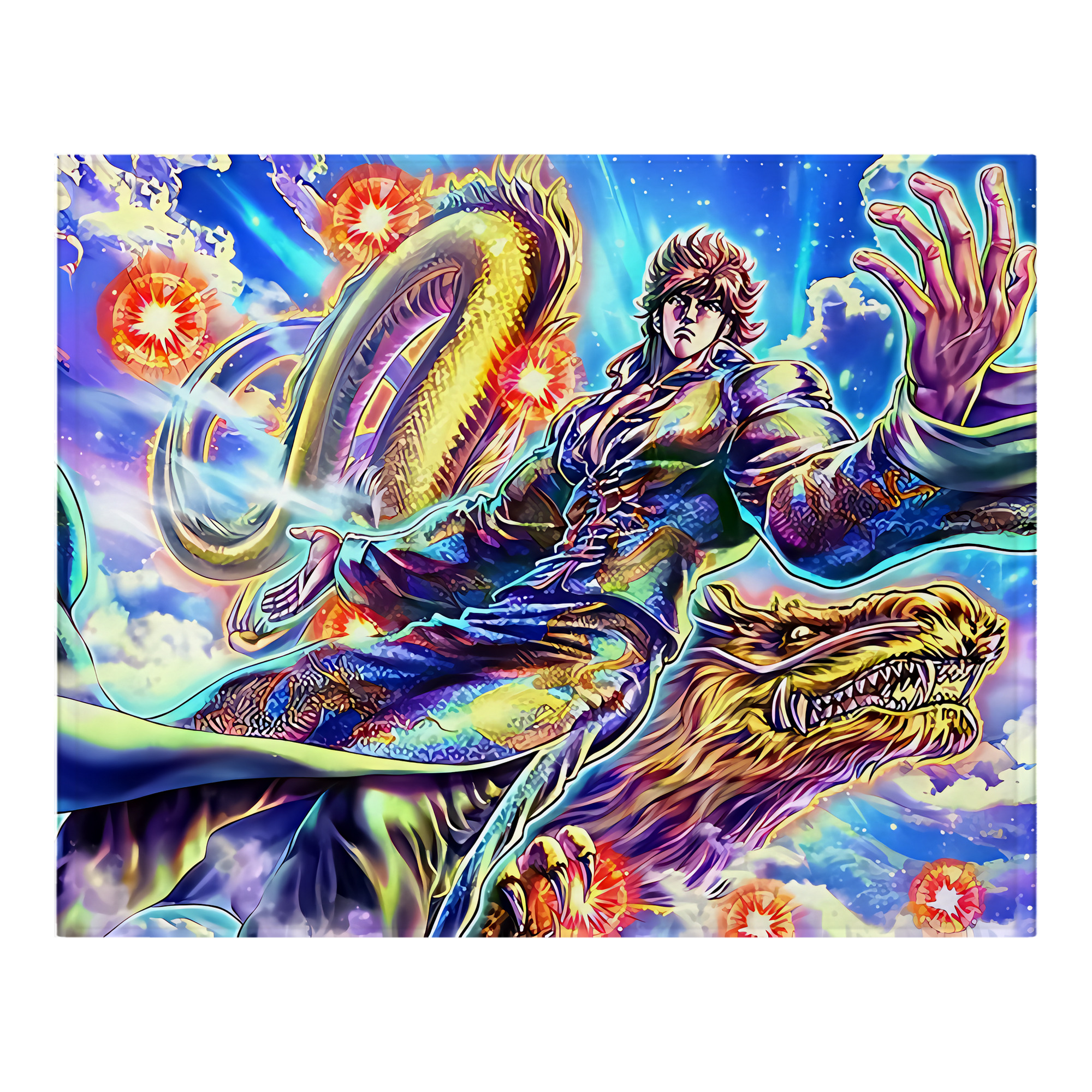 （画像用） 北斗の拳 Fist of the North Star フランネルブランケット・多サイズ対応（横型）