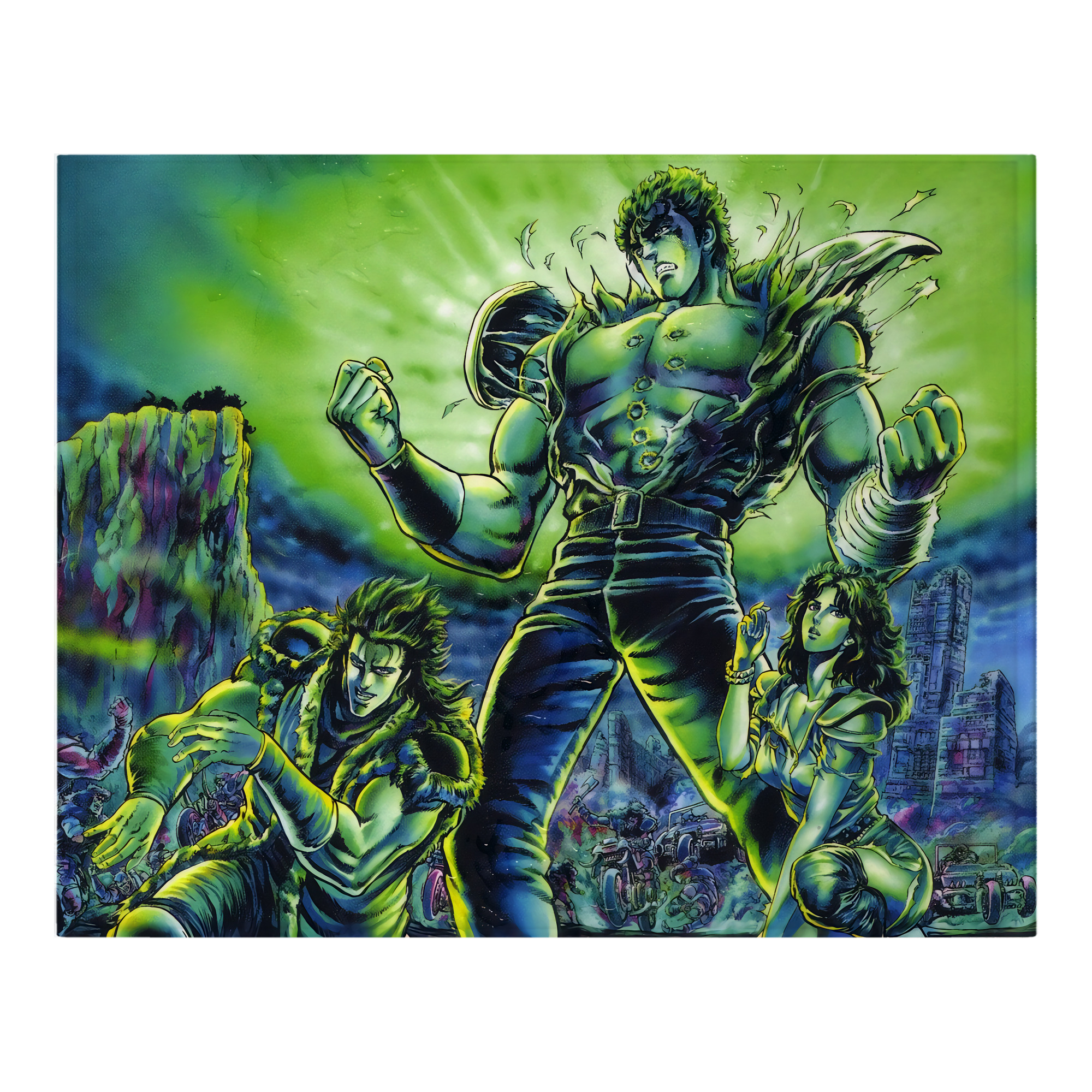 （画像用） 北斗の拳 Fist of the North Star フランネルブランケット・多サイズ対応（横型）