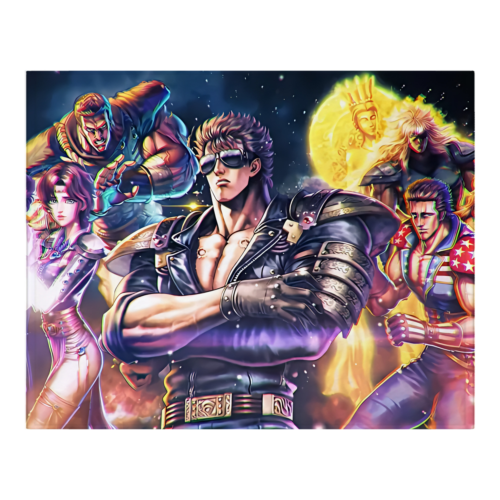 （画像用） 北斗の拳 Fist of the North Star フランネルブランケット・多サイズ対応（横型）