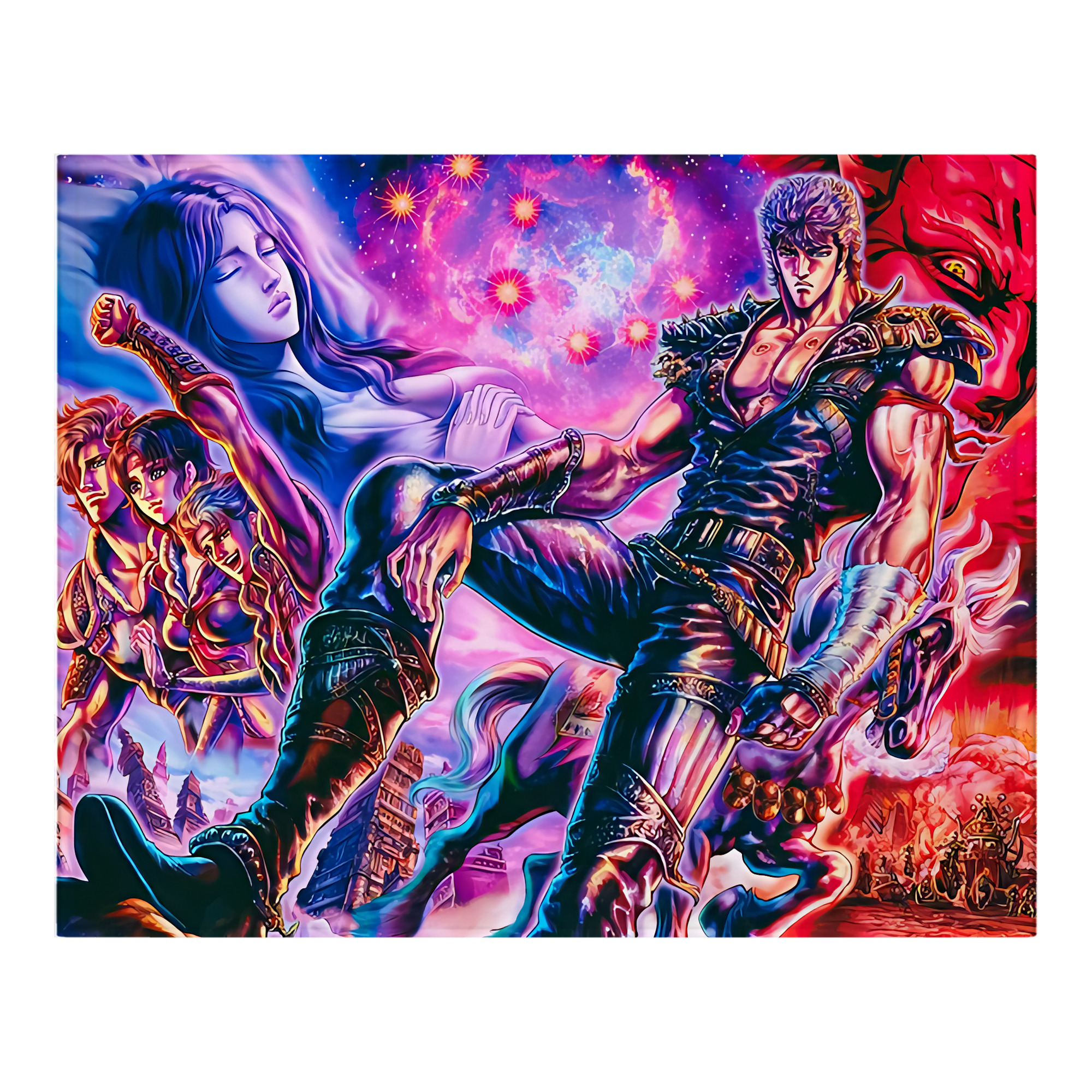 （画像用） 北斗の拳 Fist of the North Star フランネルブランケット・多サイズ対応（横型）