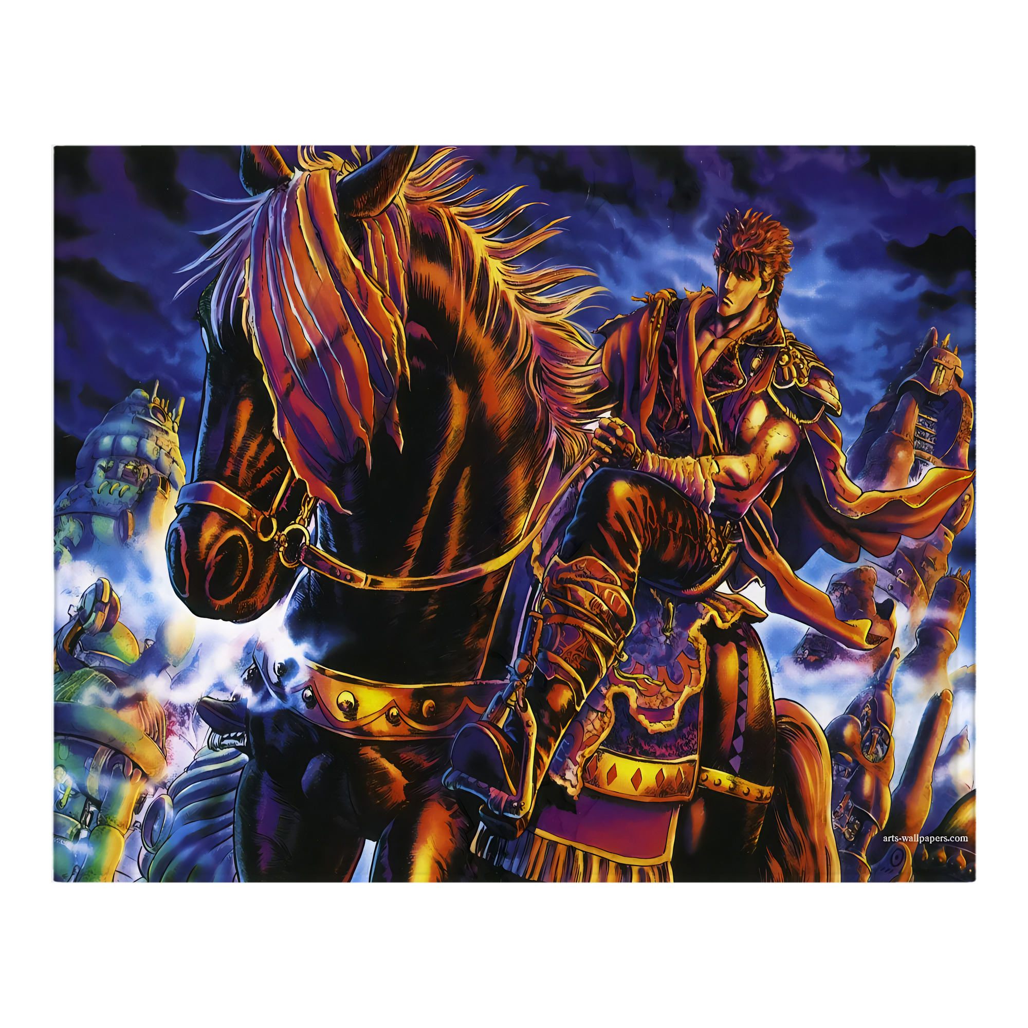 （画像用） 北斗の拳 Fist of the North Star フランネルブランケット・多サイズ対応（横型）