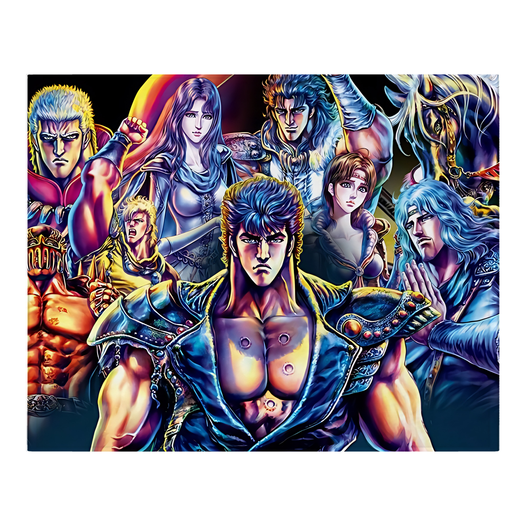 （画像用） 北斗の拳 Fist of the North Star フランネルブランケット・多サイズ対応（横型）