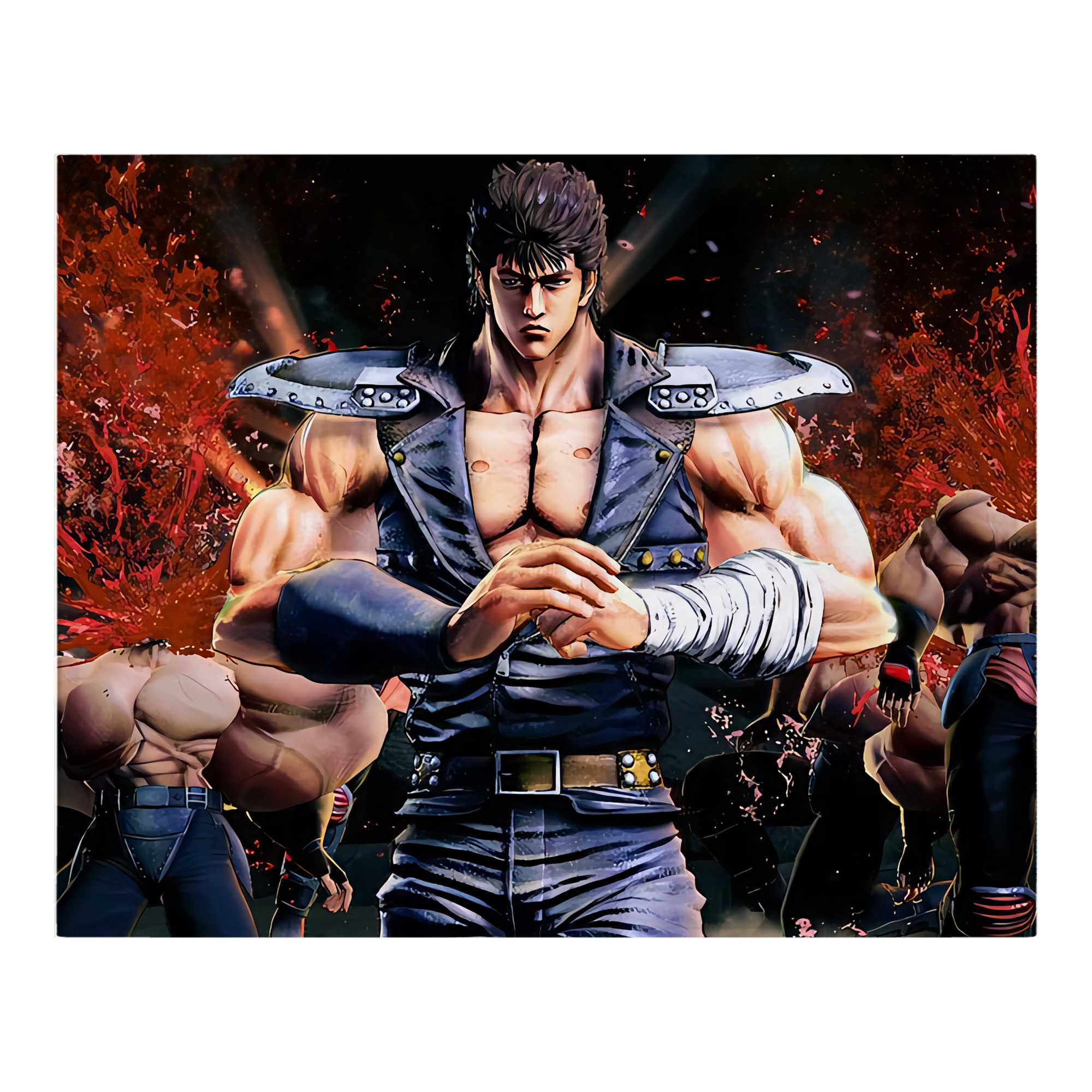 （画像用） 北斗の拳 Fist of the North Star フランネルブランケット・多サイズ対応（横型）