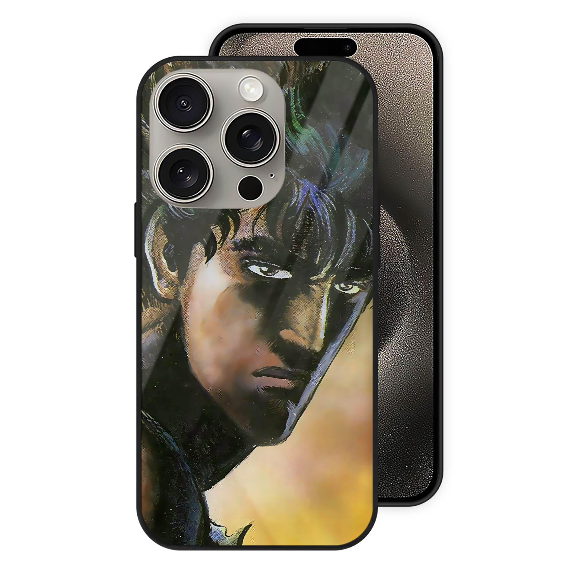 （画像用） 北斗の拳 Fist of the North Star 【iPhone15Pro対応】スマホケース 耐衝撃＆黄変防止 背面ガラス