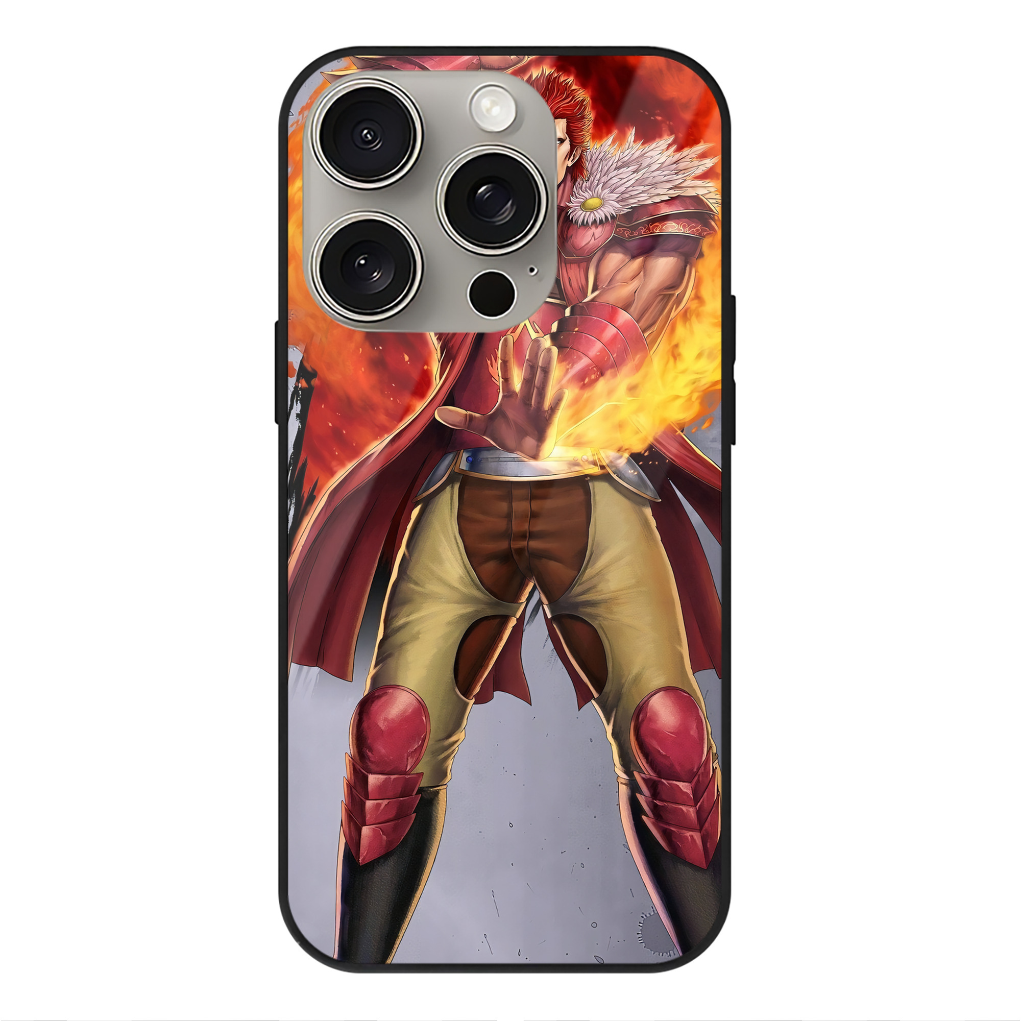 （画像用） 北斗の拳 Fist of the North Star 【iPhone15Pro対応】スマホケース 耐衝撃＆黄変防止 背面ガラス