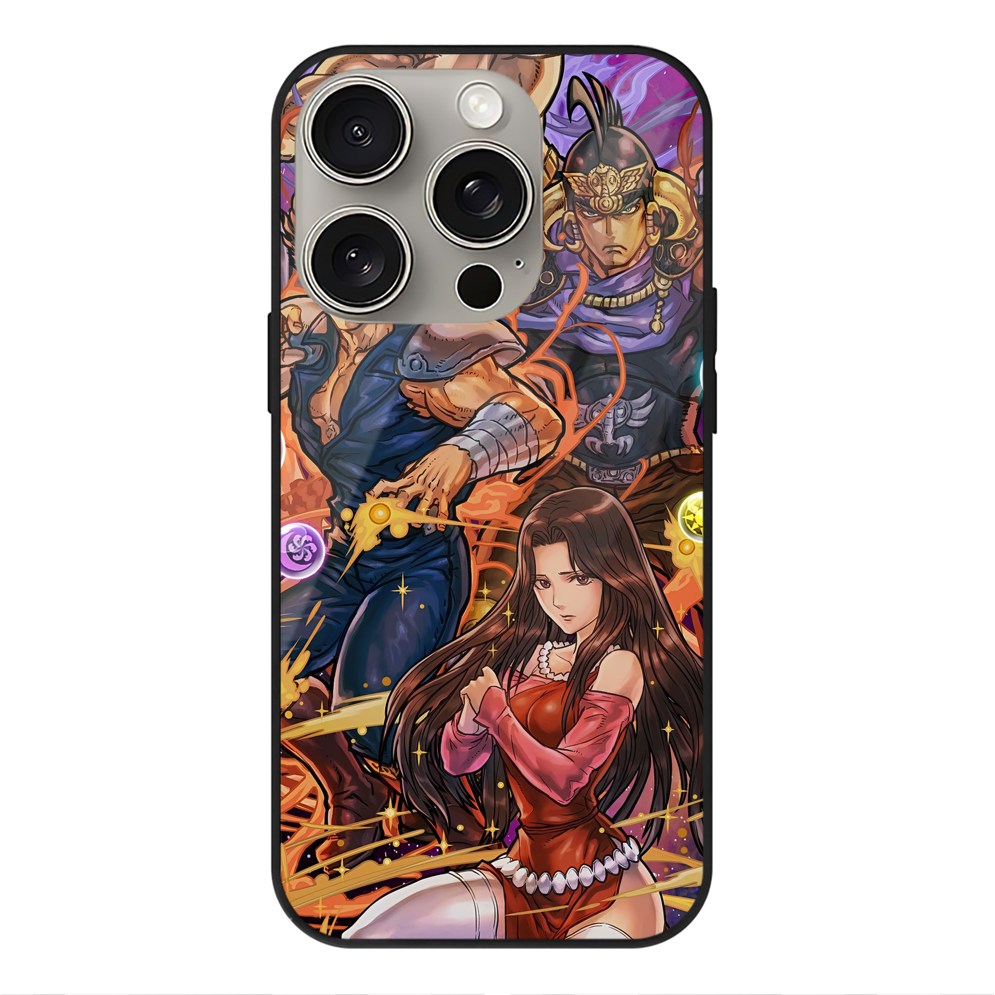 （画像用） 北斗の拳 Fist of the North Star 【iPhone15Pro対応】スマホケース 耐衝撃＆黄変防止 背面ガラス