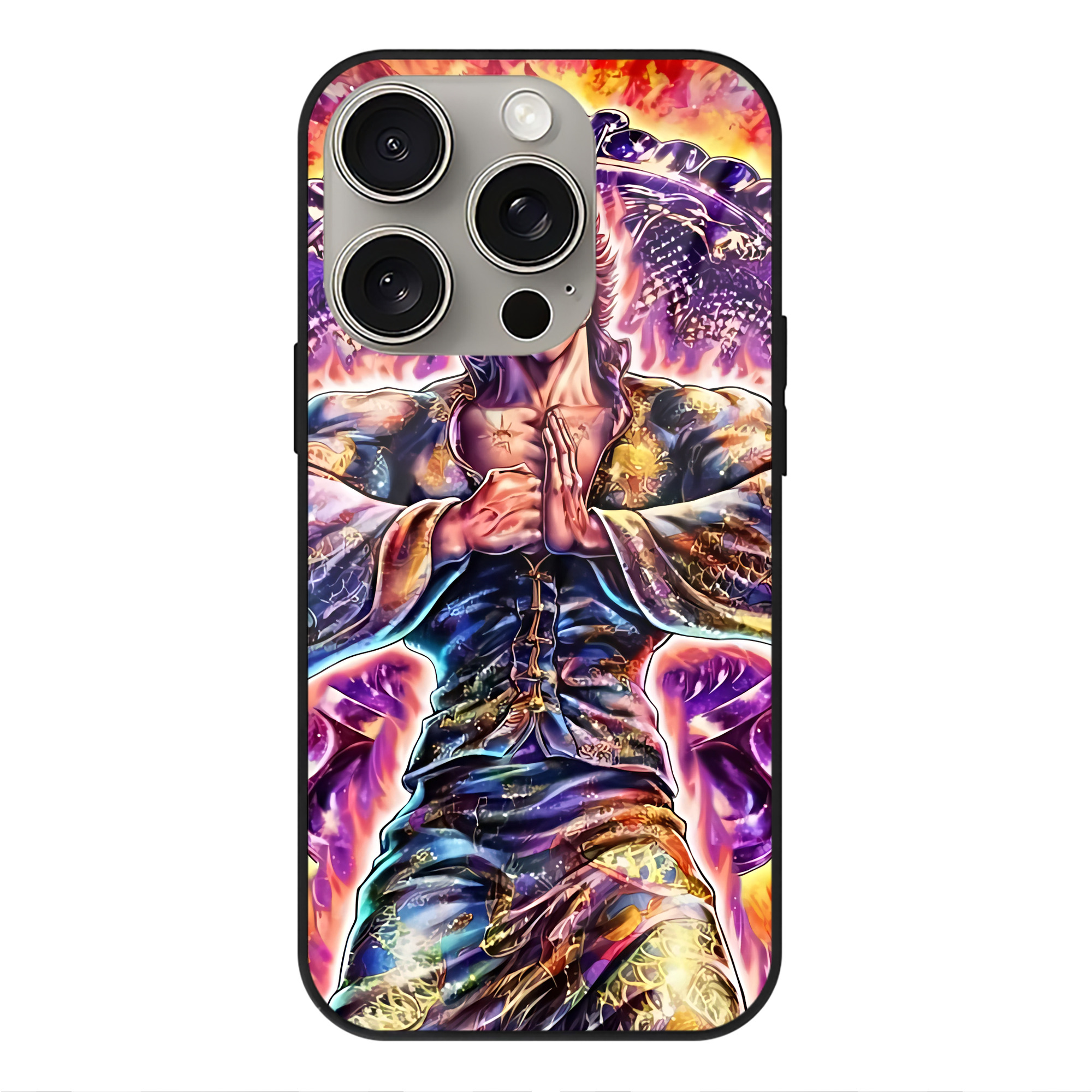 （画像用） 北斗の拳 Fist of the North Star 【iPhone15Pro対応】スマホケース 耐衝撃＆黄変防止 背面ガラス