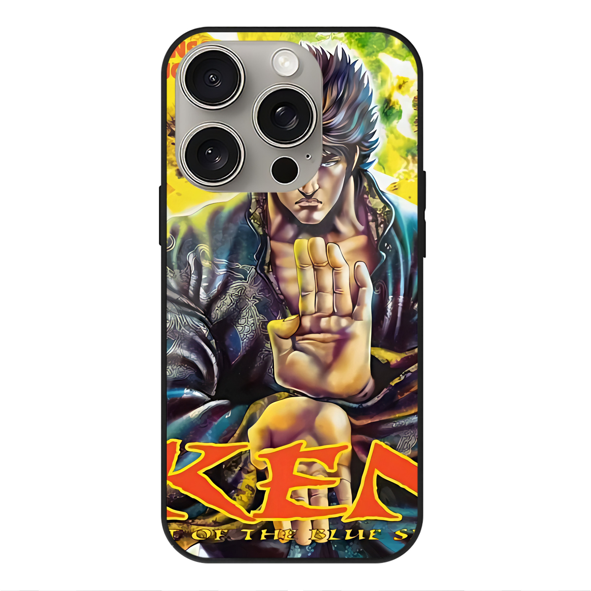 （画像用） 北斗の拳 Fist of the North Star 【iPhone15Pro対応】スマホケース 耐衝撃＆黄変防止 背面ガラス