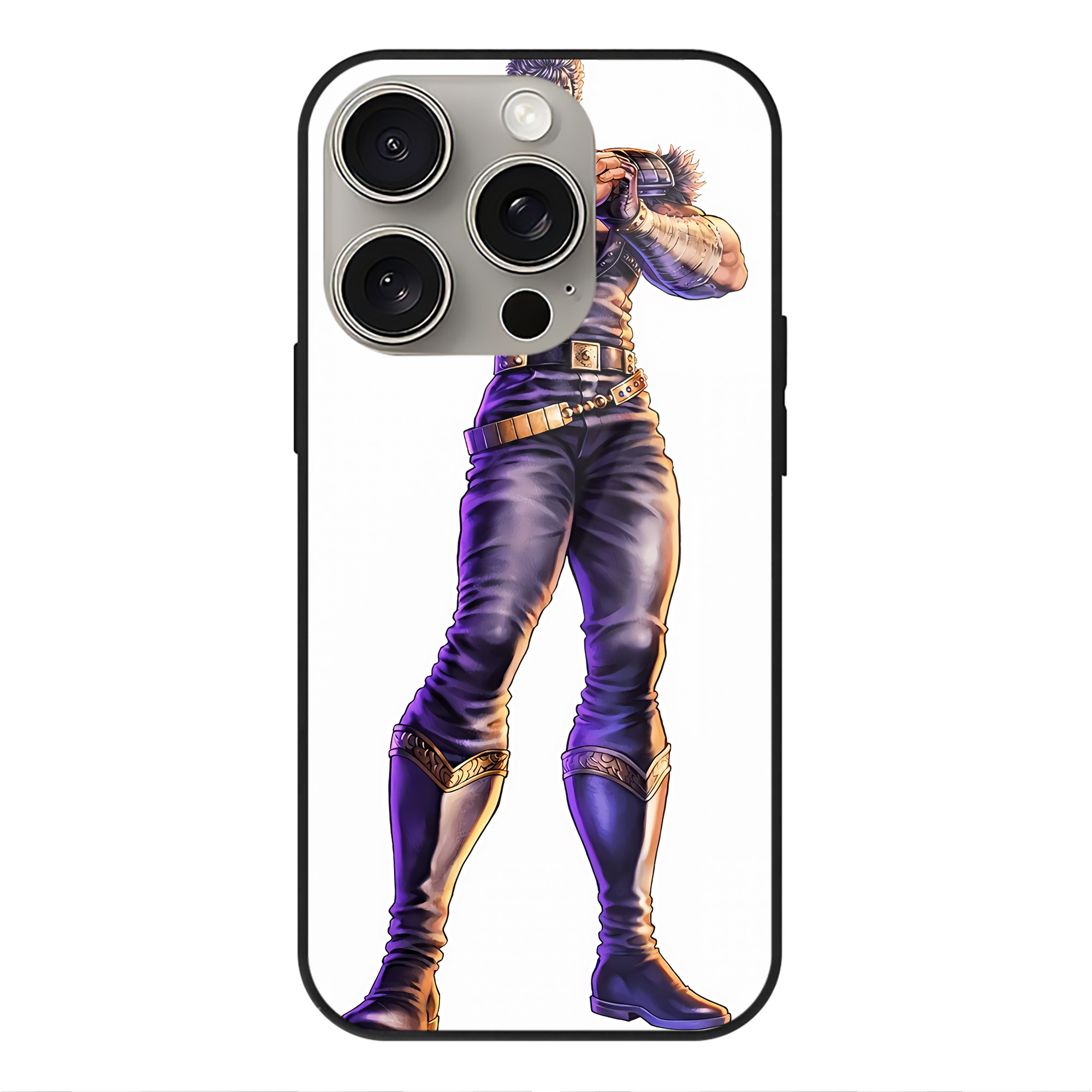 （画像用） 北斗の拳 Fist of the North Star 【iPhone15Pro対応】スマホケース 耐衝撃＆黄変防止 背面ガラス