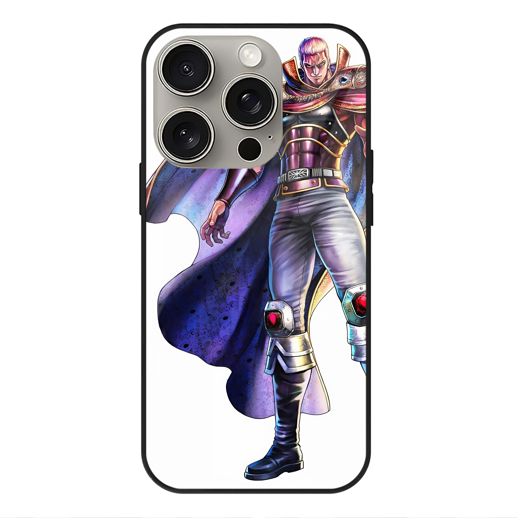 （画像用） 北斗の拳 Fist of the North Star 【iPhone15Pro対応】スマホケース 耐衝撃＆黄変防止 背面ガラス