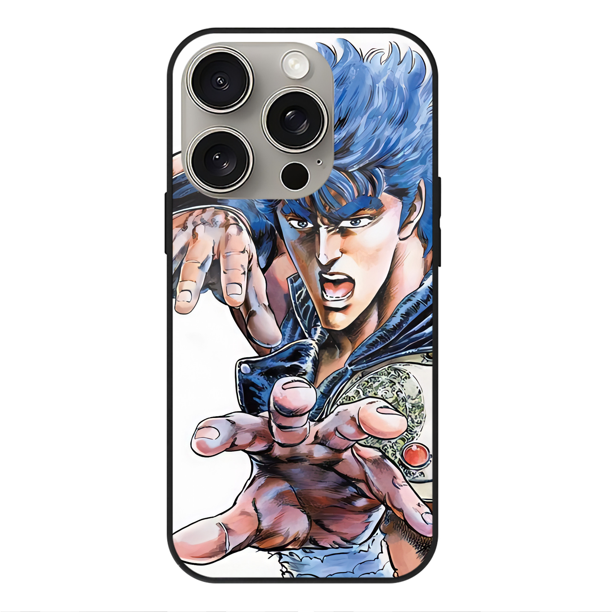 （画像用） 北斗の拳 Fist of the North Star 【iPhone15Pro対応】スマホケース 耐衝撃＆黄変防止 背面ガラス