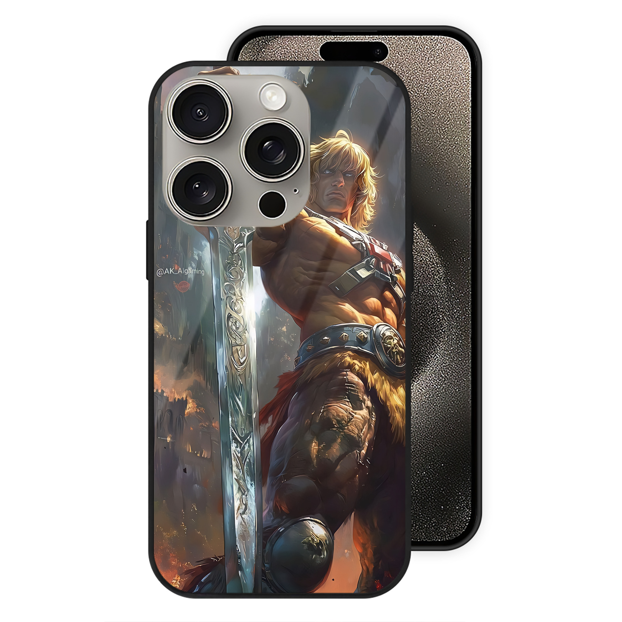 （画像用） 北斗の拳 Fist of the North Star 【iPhone15Pro対応】スマホケース 耐衝撃＆黄変防止 背面ガラス