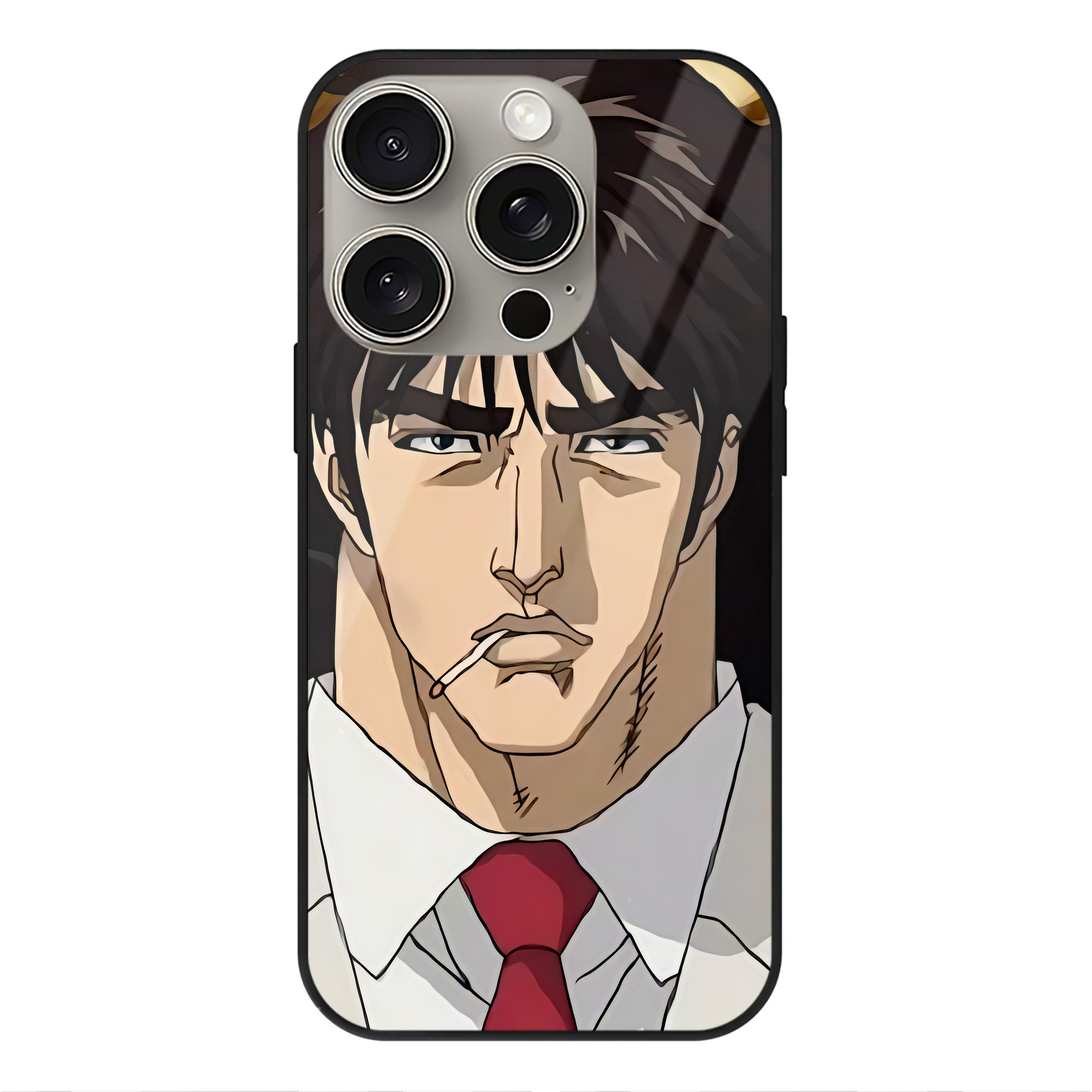 （画像用） 北斗の拳 Fist of the North Star 【iPhone15Pro対応】スマホケース 耐衝撃＆黄変防止 背面ガラス