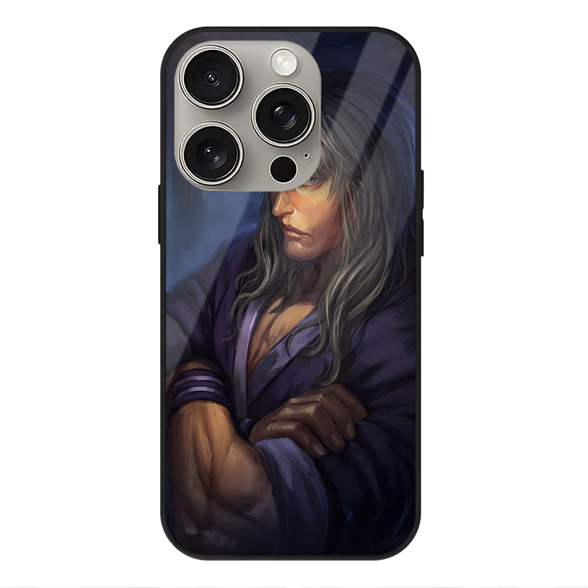 （画像用） 北斗の拳 Fist of the North Star 【iPhone15Pro対応】スマホケース 耐衝撃＆黄変防止 背面ガラス