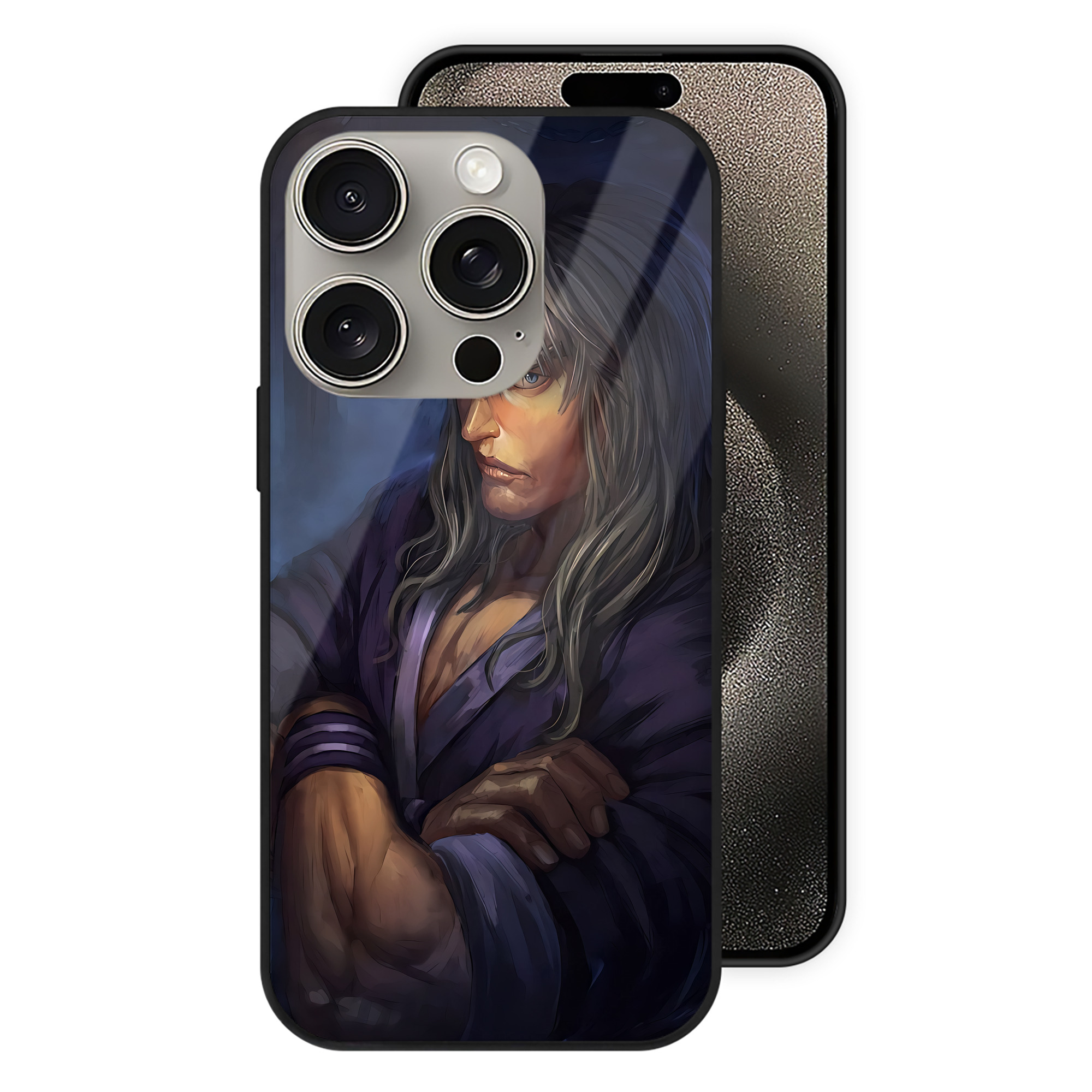 （画像用） 北斗の拳 Fist of the North Star 【iPhone15Pro対応】スマホケース 耐衝撃＆黄変防止 背面ガラス