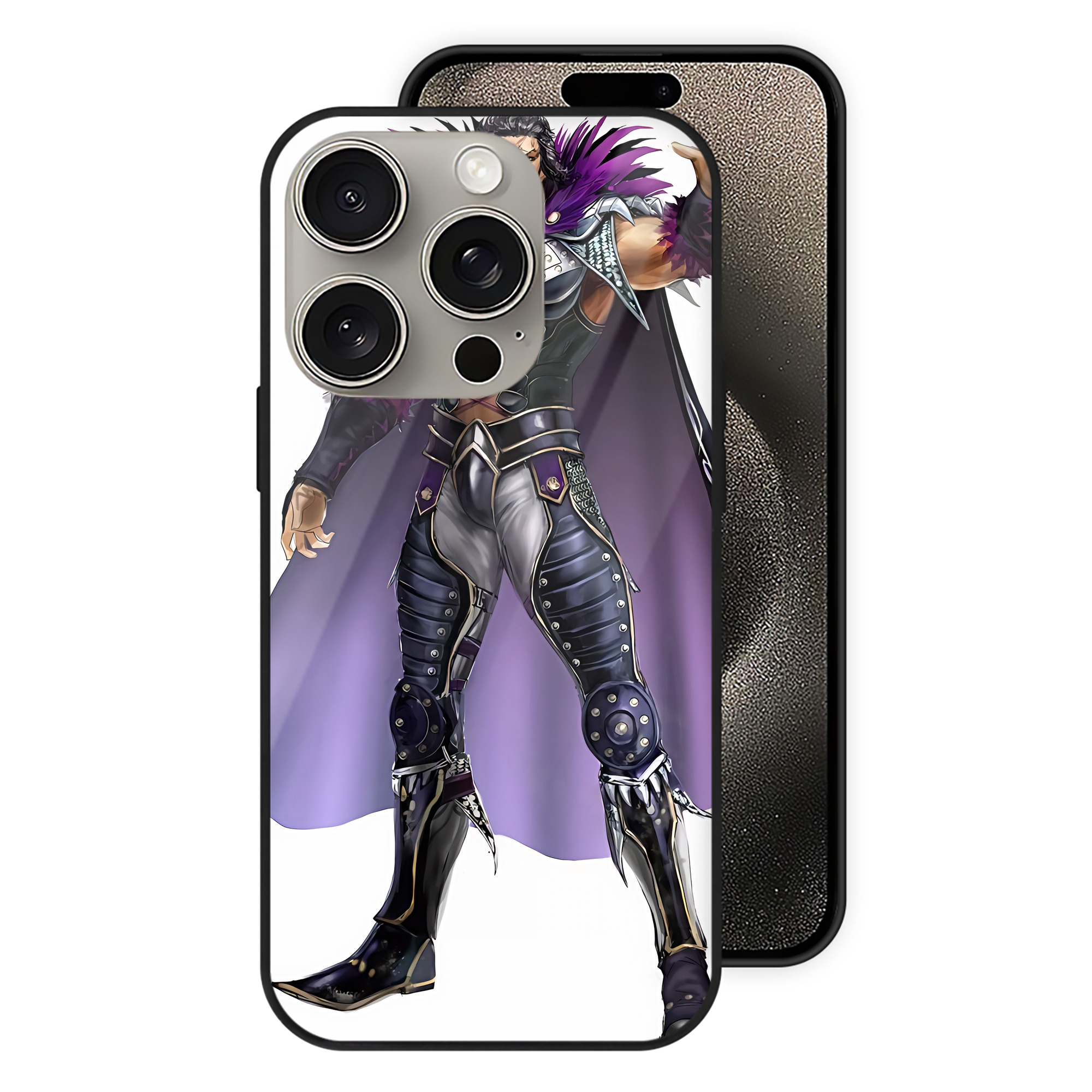 （画像用） 北斗の拳 Fist of the North Star 【iPhone15Pro対応】スマホケース 耐衝撃＆黄変防止 背面ガラス