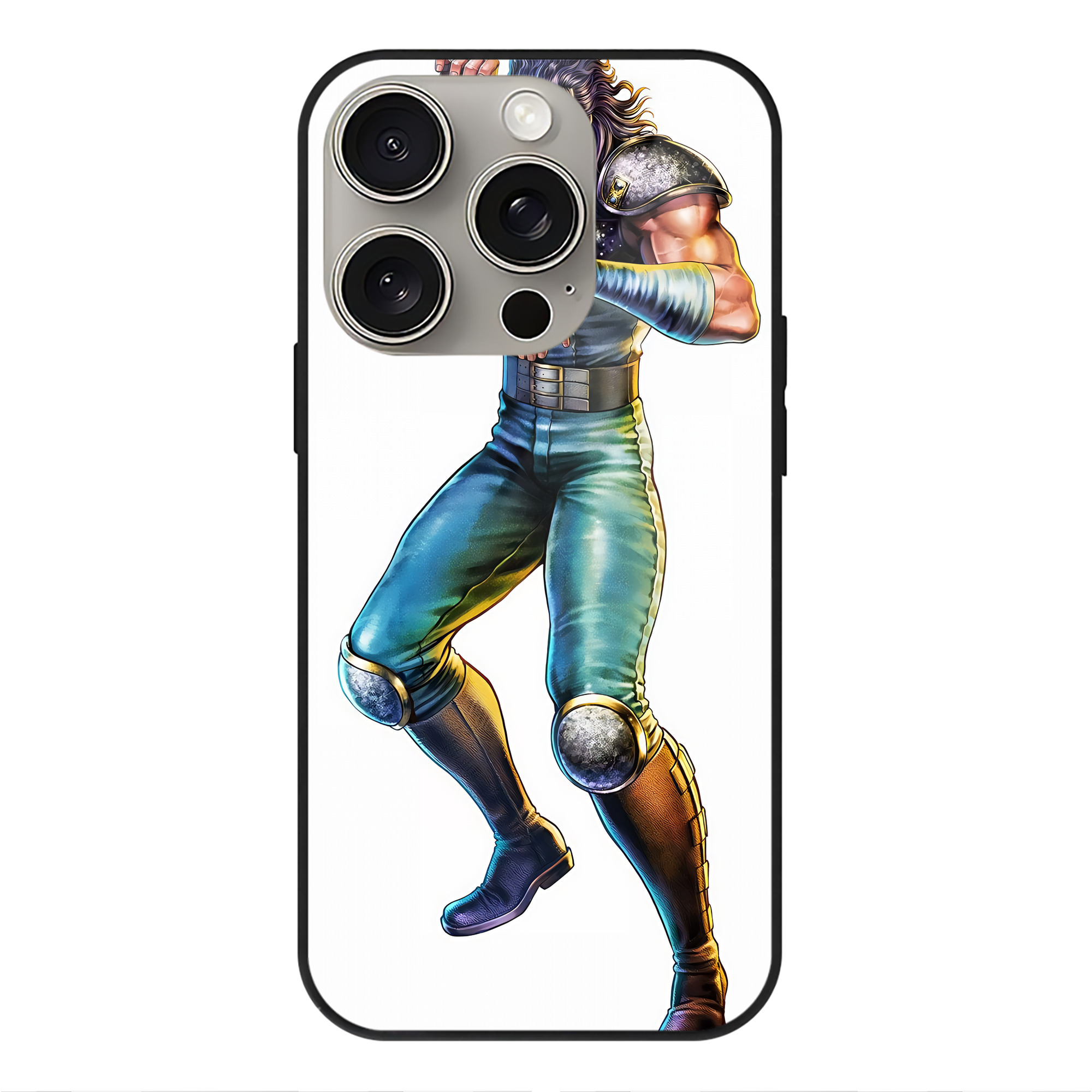 （画像用） 北斗の拳 Fist of the North Star 【iPhone15Pro対応】スマホケース 耐衝撃＆黄変防止 背面ガラス