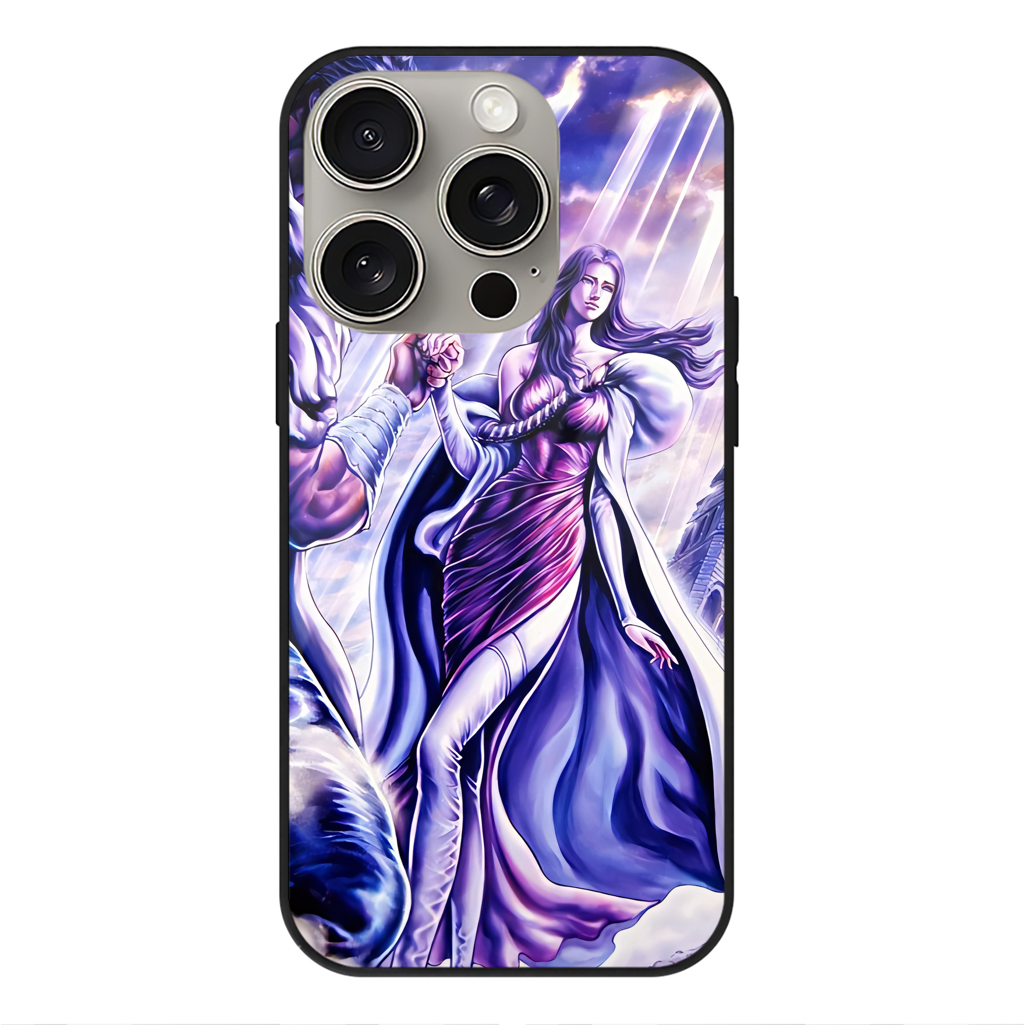 （画像用） 北斗の拳 Fist of the North Star 【iPhone15Pro対応】スマホケース 耐衝撃＆黄変防止 背面ガラス