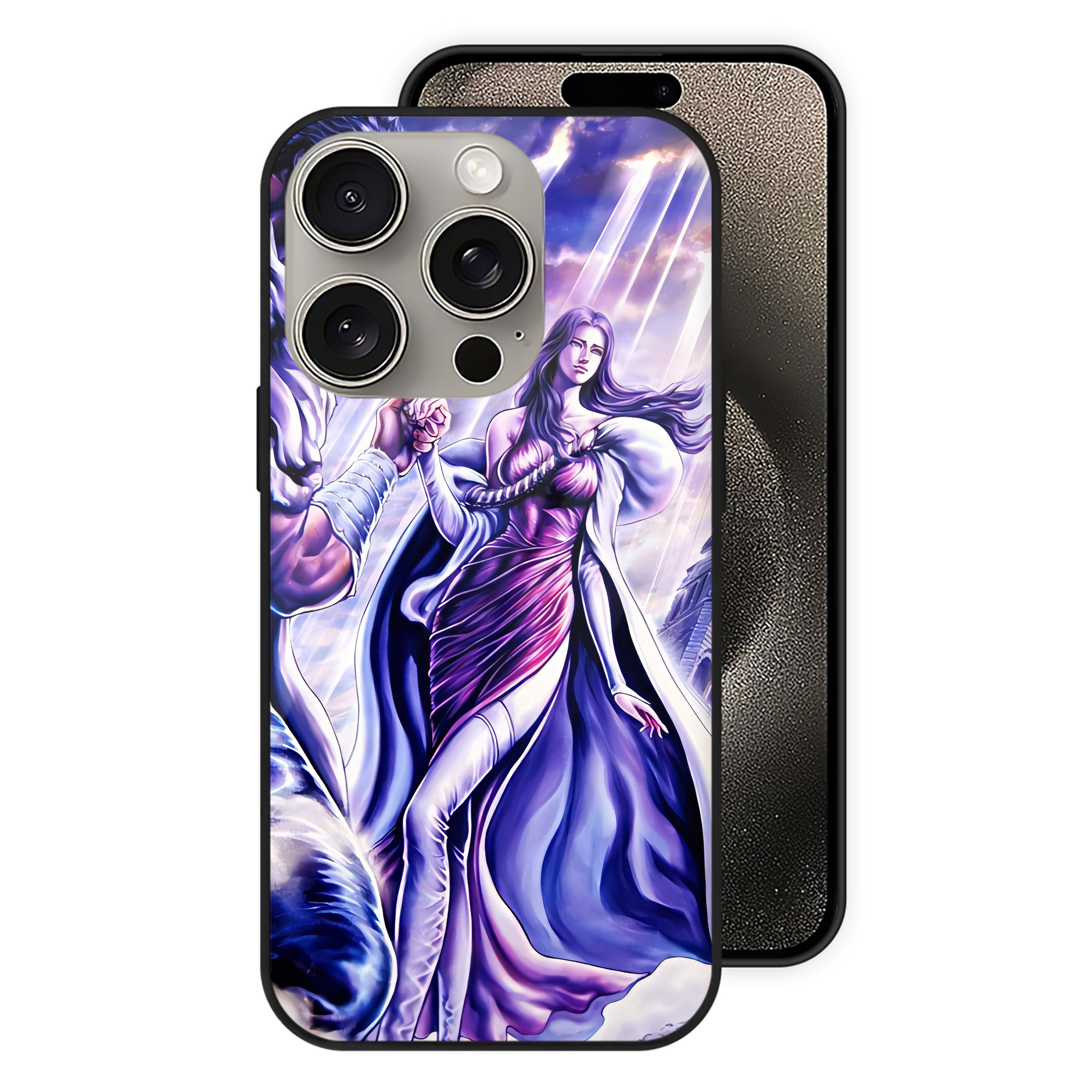 （画像用） 北斗の拳 Fist of the North Star 【iPhone15Pro対応】スマホケース 耐衝撃＆黄変防止 背面ガラス