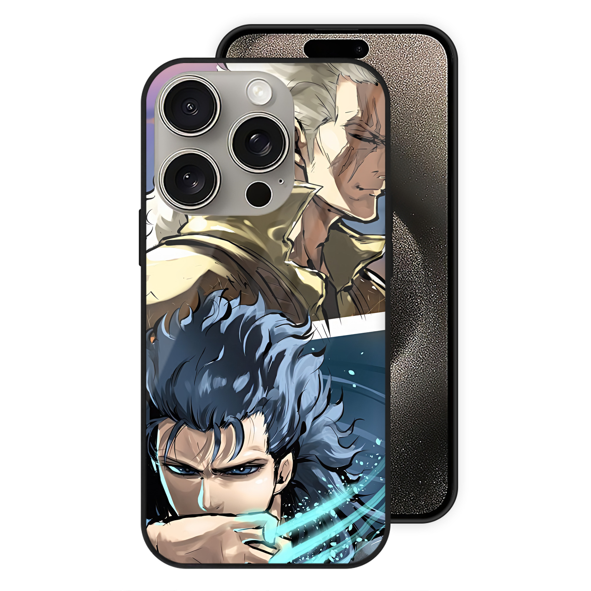 （画像用） 北斗の拳 Fist of the North Star 【iPhone15Pro対応】スマホケース 耐衝撃＆黄変防止 背面ガラス