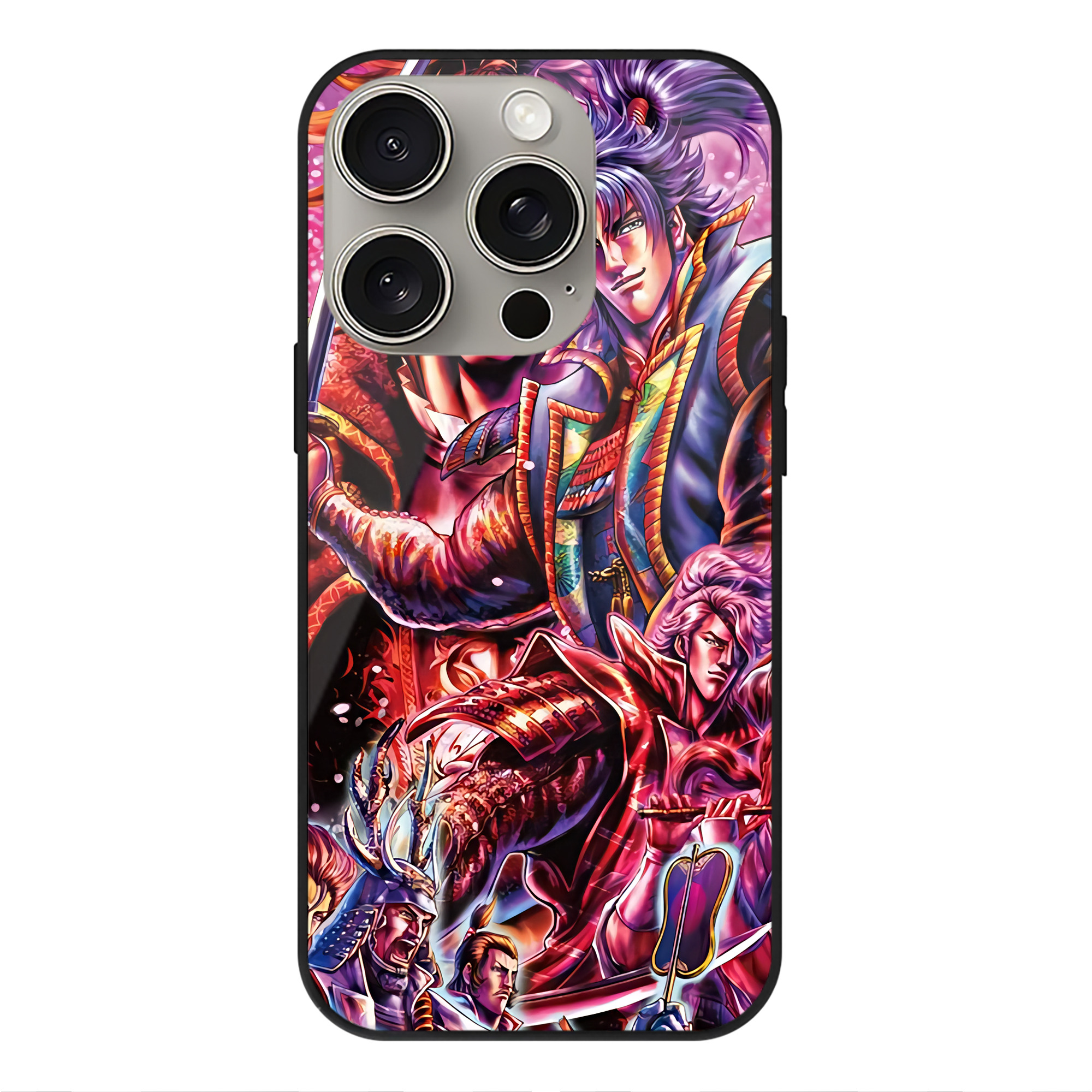 （画像用） 北斗の拳 Fist of the North Star 【iPhone15Pro対応】スマホケース 耐衝撃＆黄変防止 背面ガラス