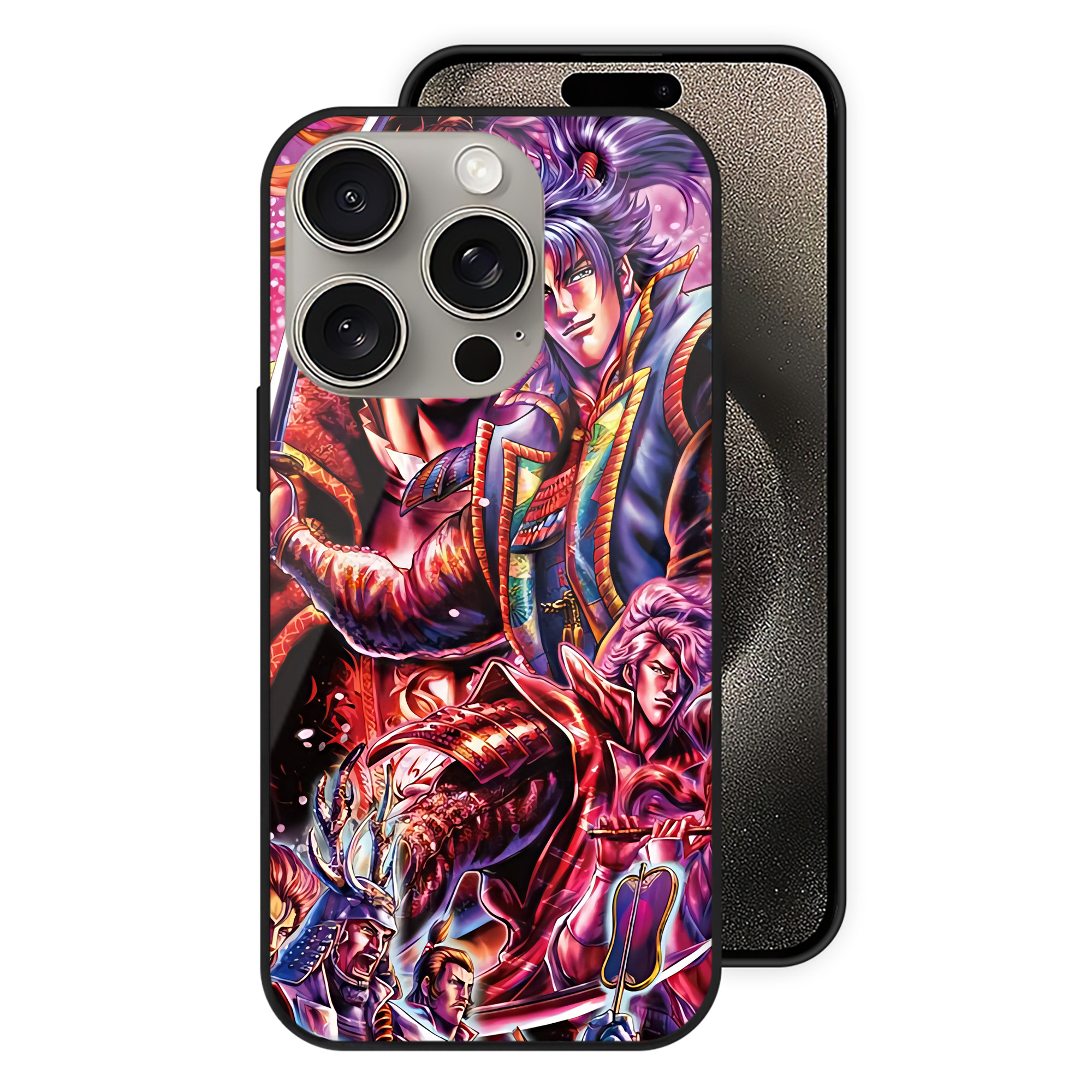 （画像用） 北斗の拳 Fist of the North Star 【iPhone15Pro対応】スマホケース 耐衝撃＆黄変防止 背面ガラス