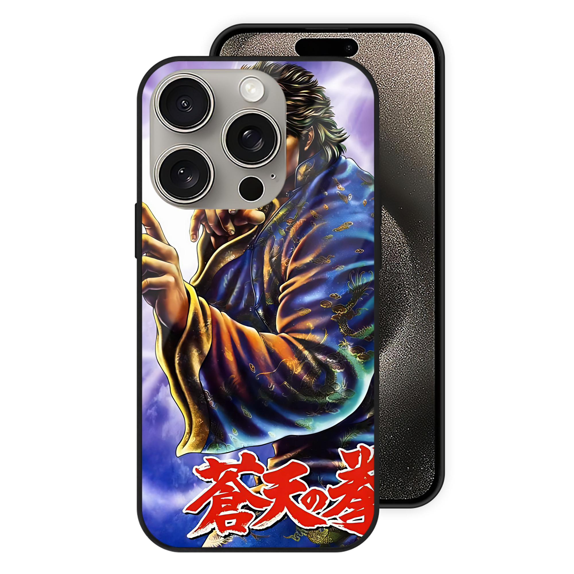 （画像用） 北斗の拳 Fist of the North Star 【iPhone15Pro対応】スマホケース 耐衝撃＆黄変防止 背面ガラス