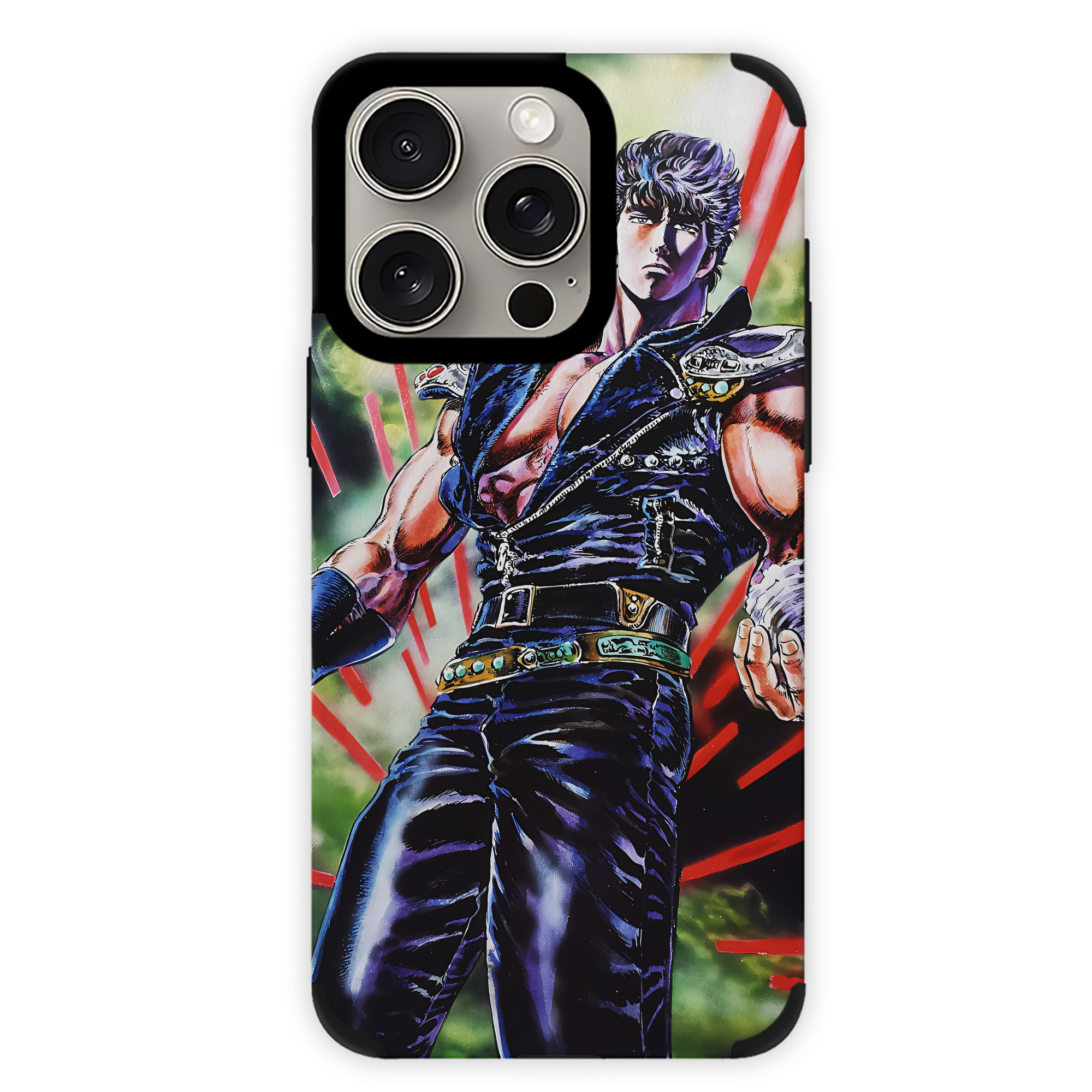 （画像用） 北斗の拳 Fist of the North Star 【iPhone15ProMax対応】 PUレザー スマホケース 耐衝撃＆黄変防止