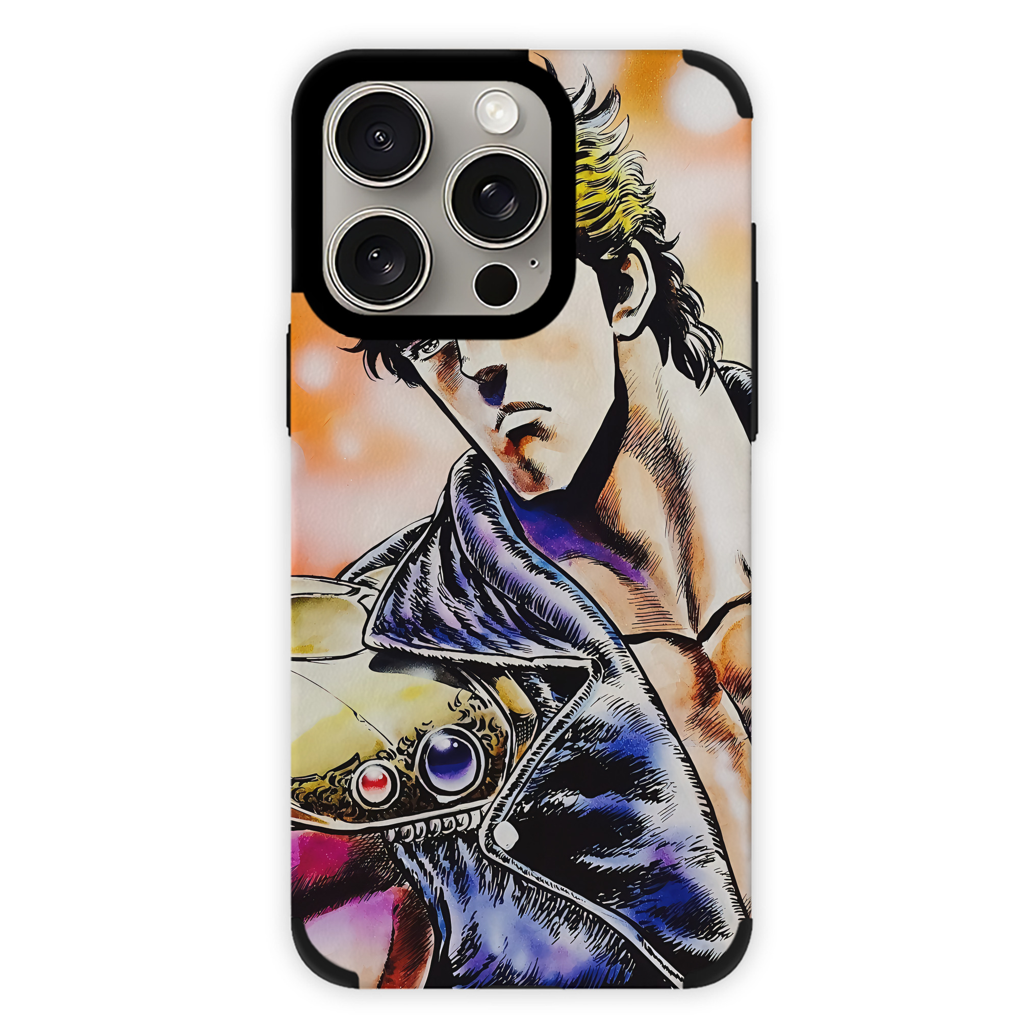 （画像用） 北斗の拳 Fist of the North Star 【iPhone15ProMax対応】 PUレザー スマホケース 耐衝撃＆黄変防止