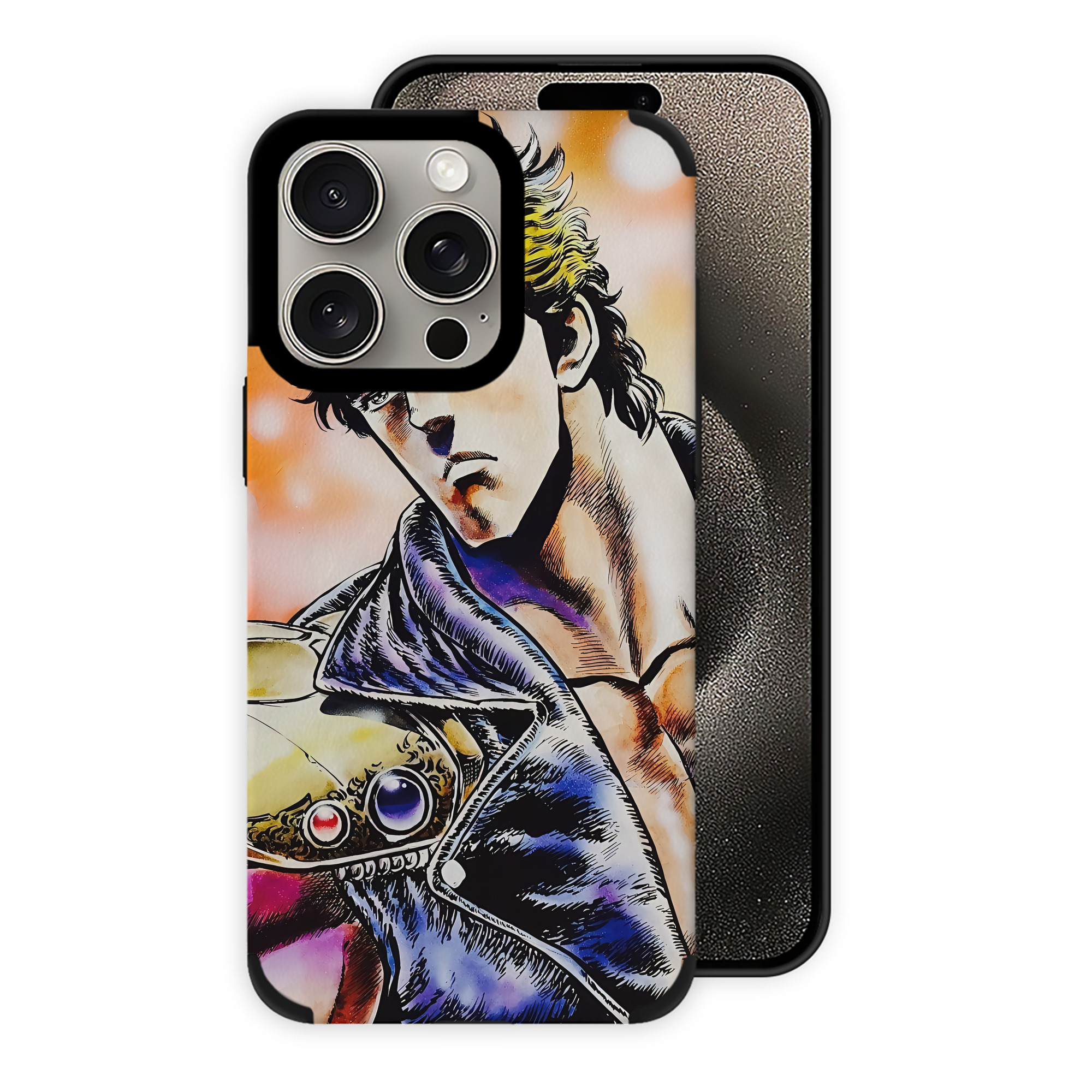 （画像用） 北斗の拳 Fist of the North Star 【iPhone15ProMax対応】 PUレザー スマホケース 耐衝撃＆黄変防止