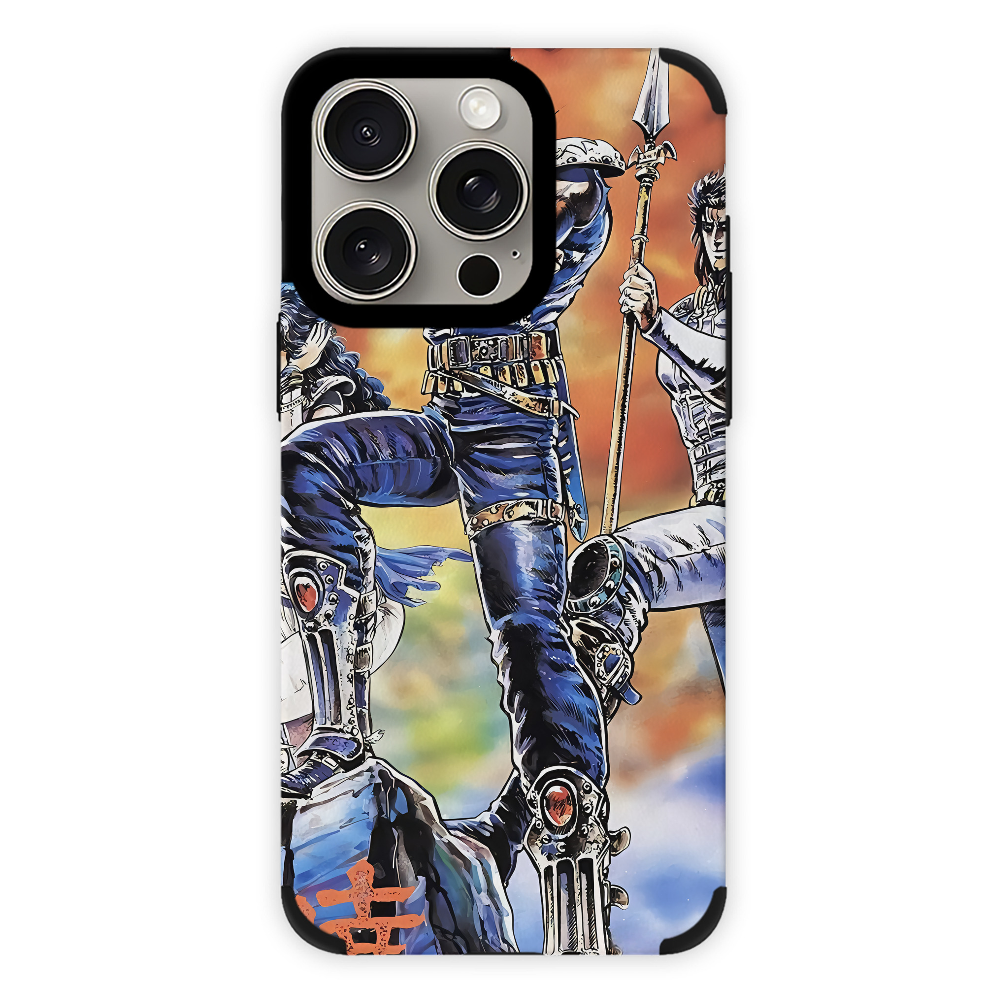 （画像用） 北斗の拳 Fist of the North Star 【iPhone15ProMax対応】 PUレザー スマホケース 耐衝撃＆黄変防止