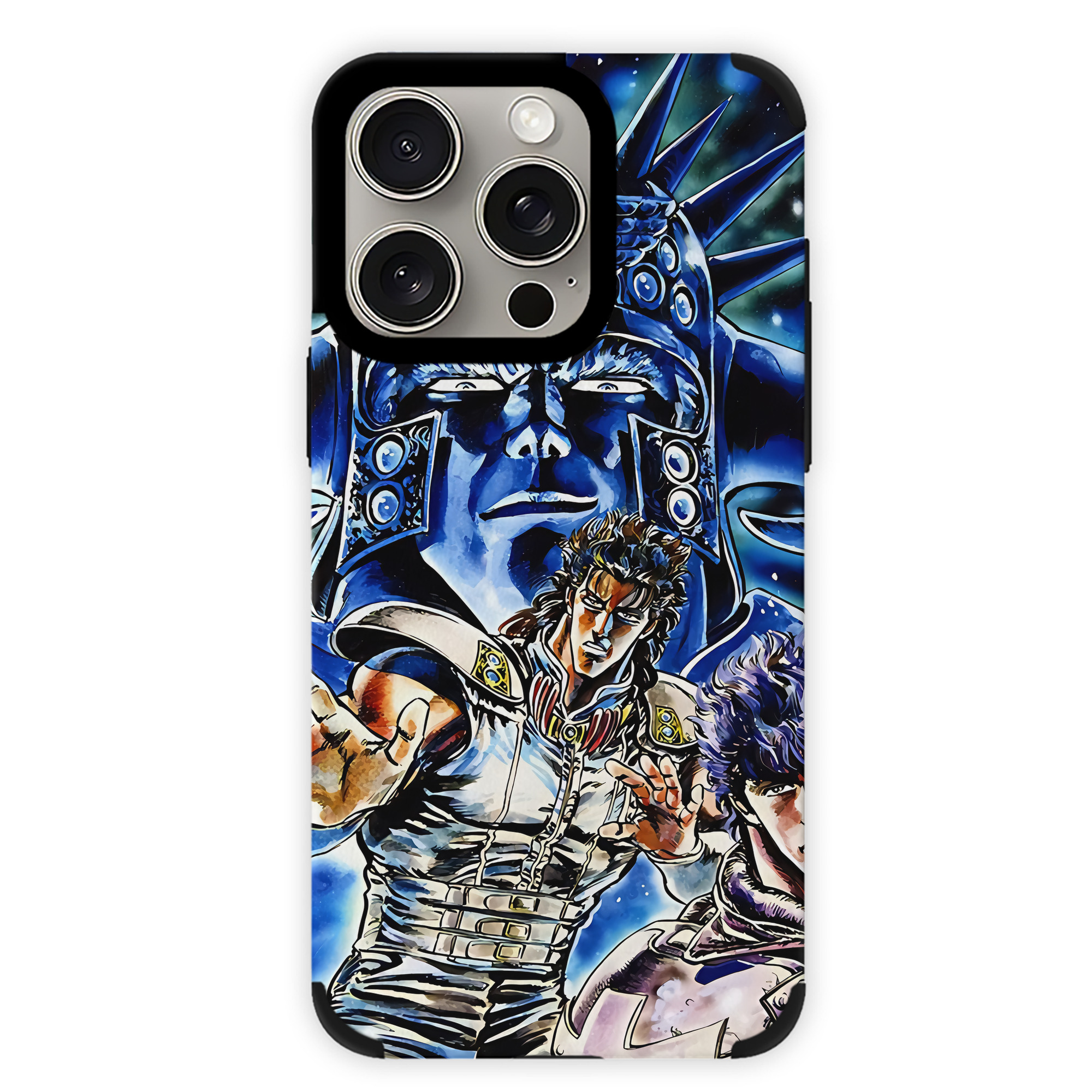 （画像用） 北斗の拳 Fist of the North Star 【iPhone15ProMax対応】 PUレザー スマホケース 耐衝撃＆黄変防止