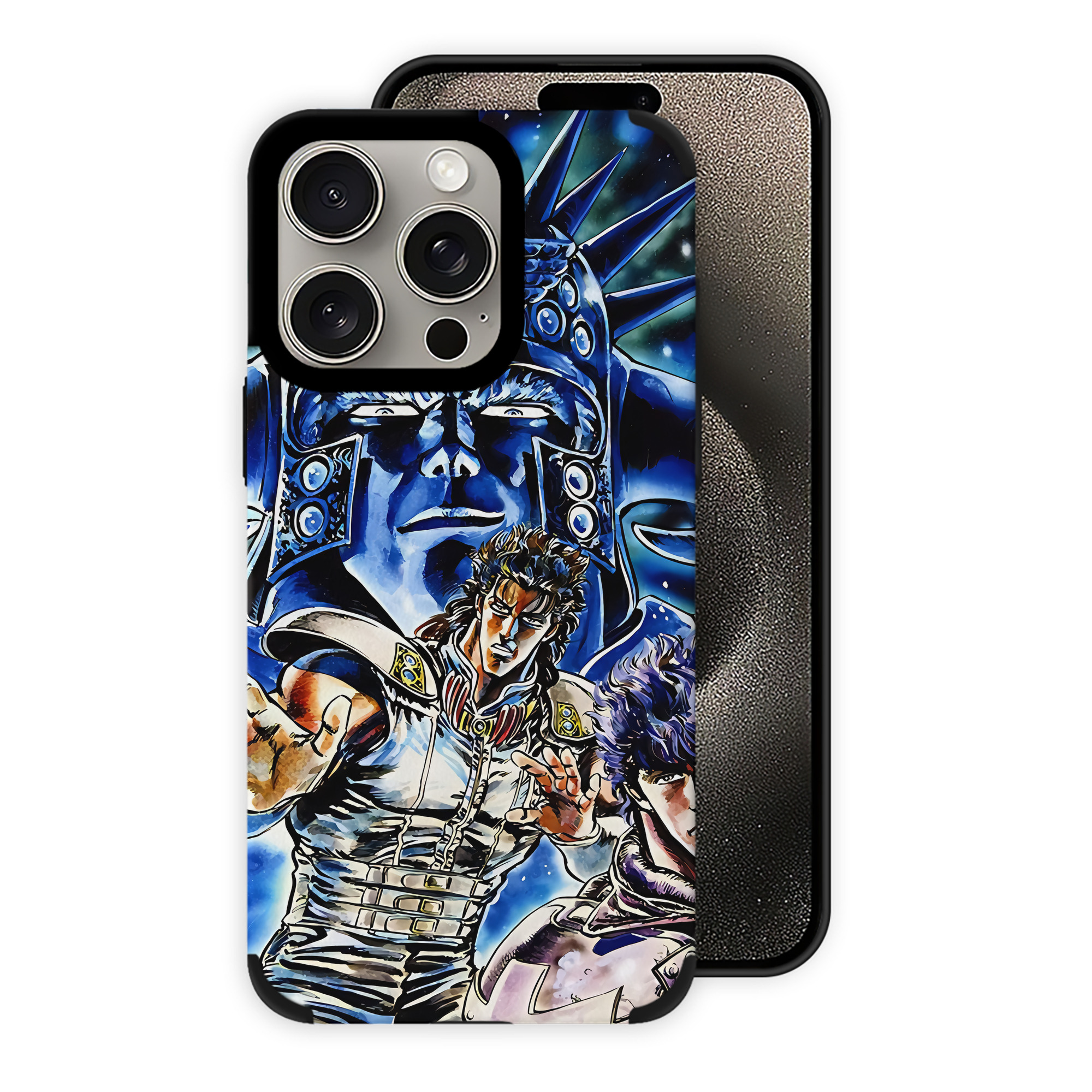 （画像用） 北斗の拳 Fist of the North Star 【iPhone15ProMax対応】 PUレザー スマホケース 耐衝撃＆黄変防止