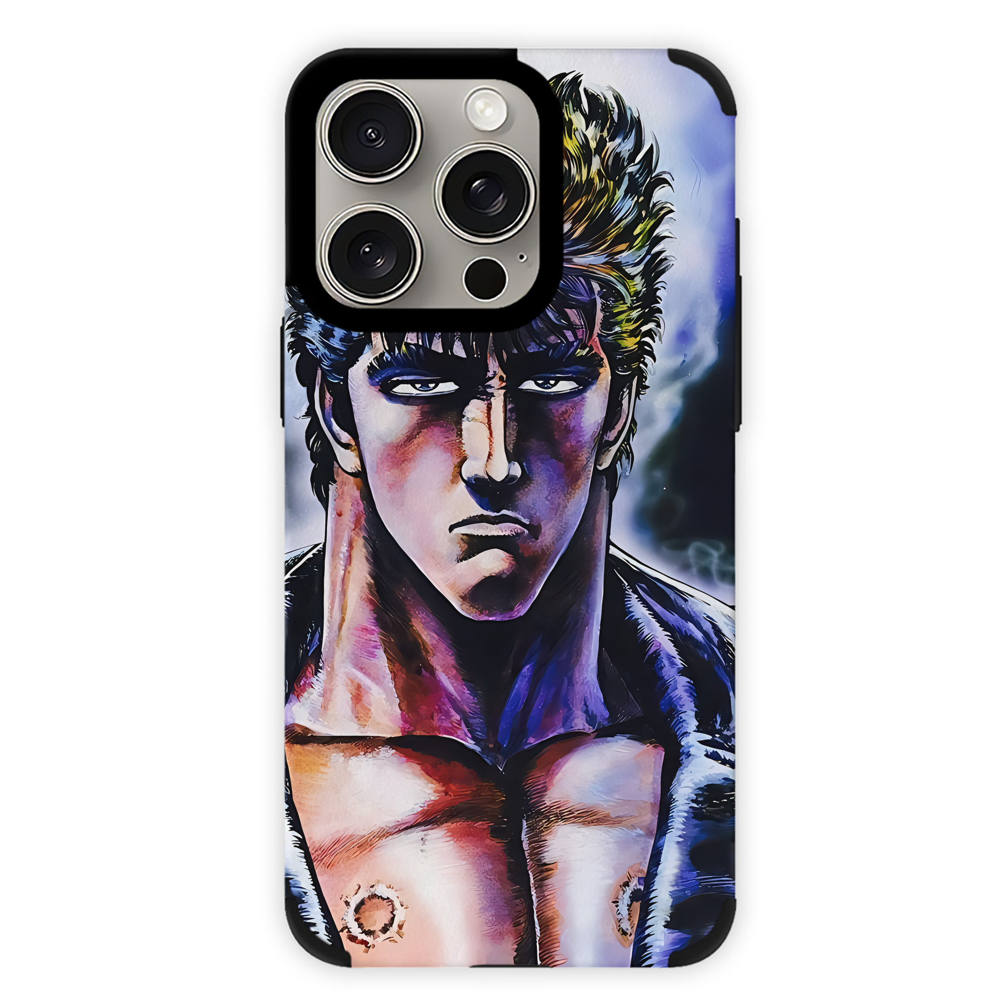 （画像用） 北斗の拳 Fist of the North Star 【iPhone15ProMax対応】 PUレザー スマホケース 耐衝撃＆黄変防止