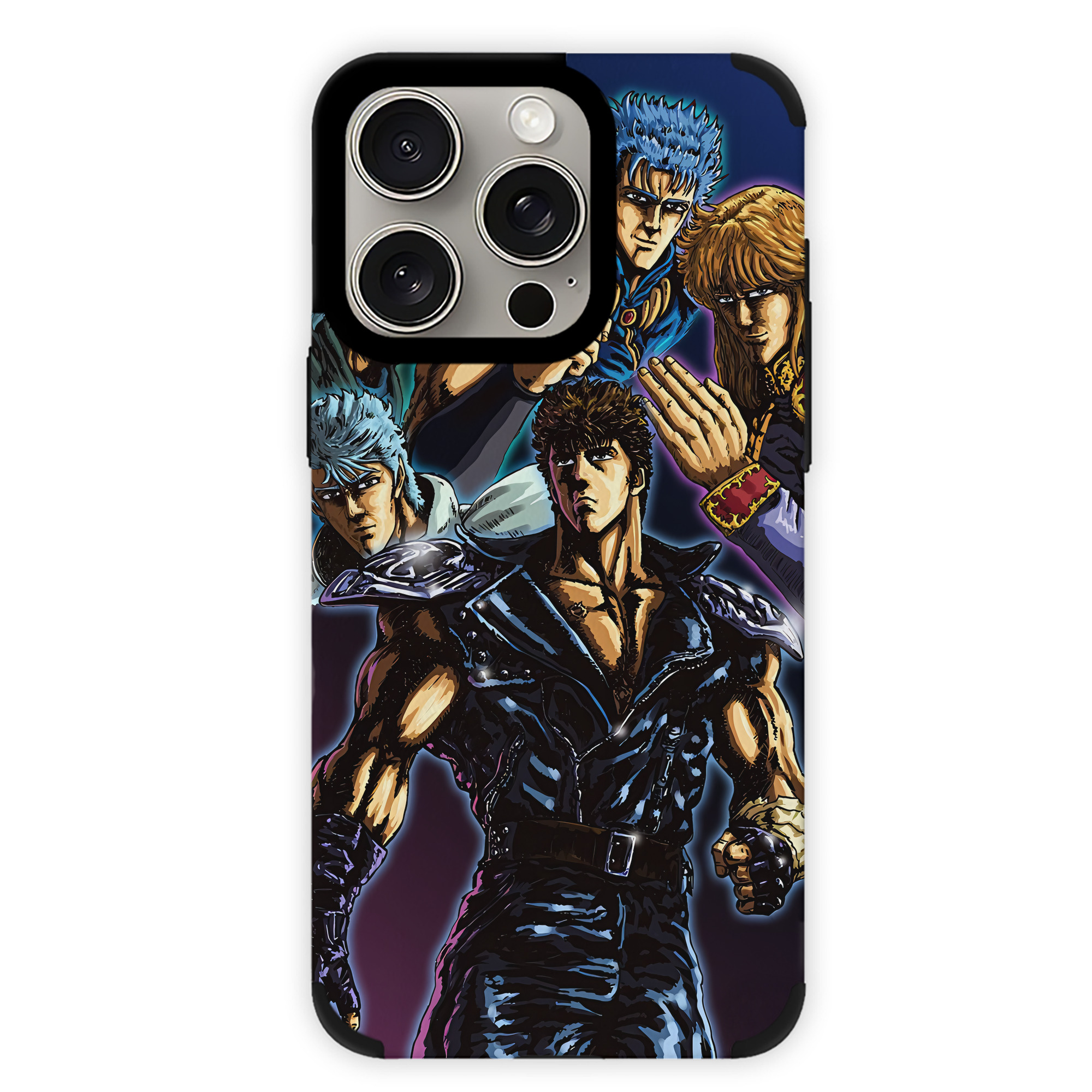 （画像用） 北斗の拳 Fist of the North Star 【iPhone15ProMax対応】 PUレザー スマホケース 耐衝撃＆黄変防止