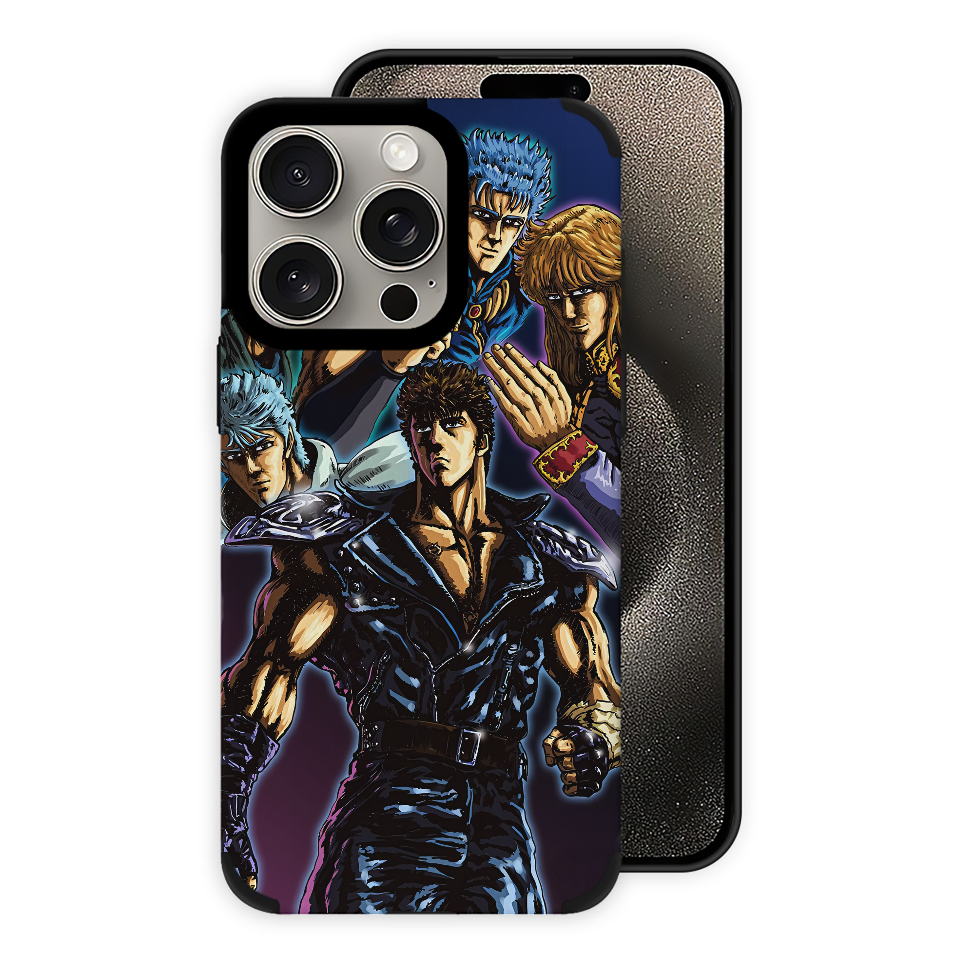 （画像用） 北斗の拳 Fist of the North Star 【iPhone15ProMax対応】 PUレザー スマホケース 耐衝撃＆黄変防止