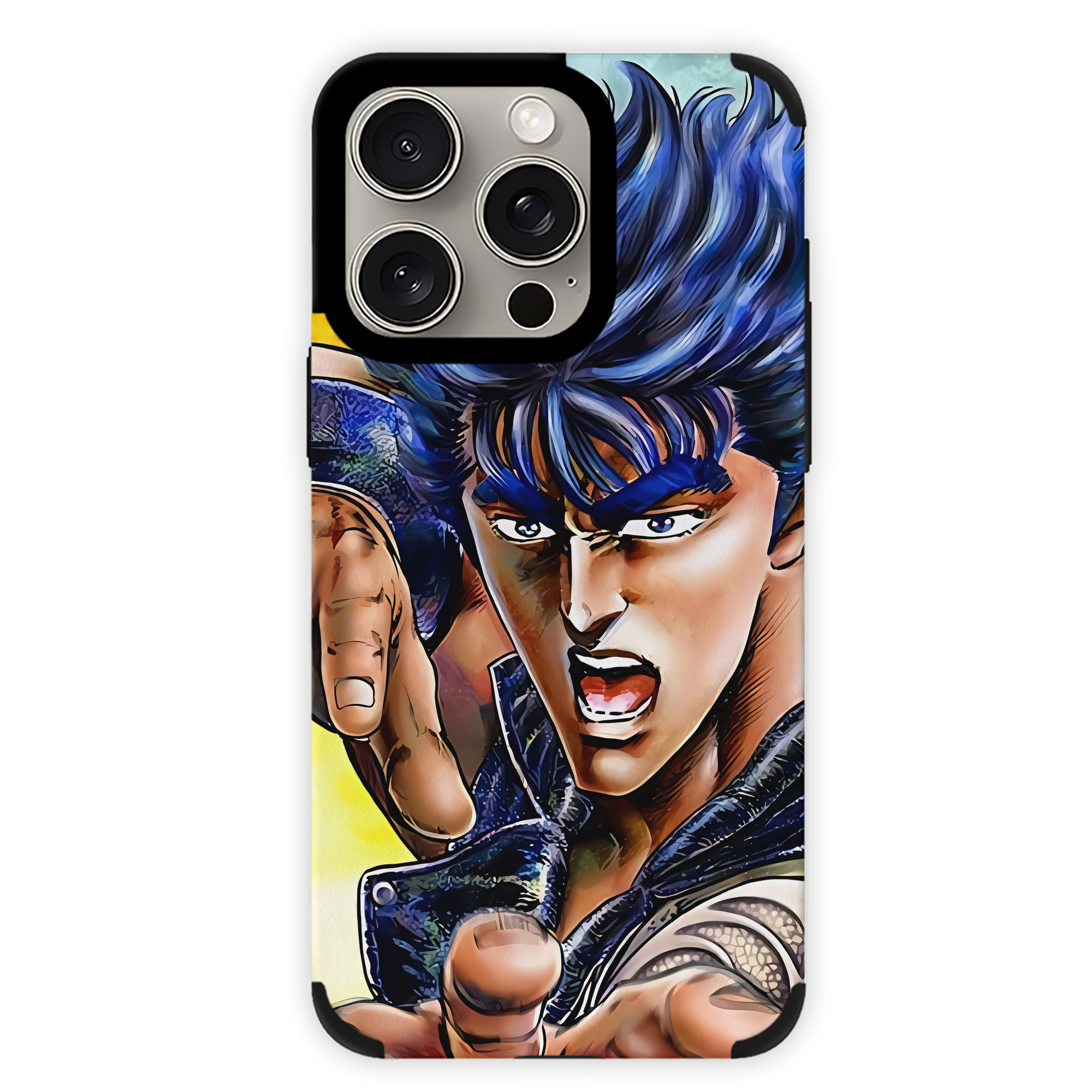 （画像用） 北斗の拳 Fist of the North Star 【iPhone15ProMax対応】 PUレザー スマホケース 耐衝撃＆黄変防止