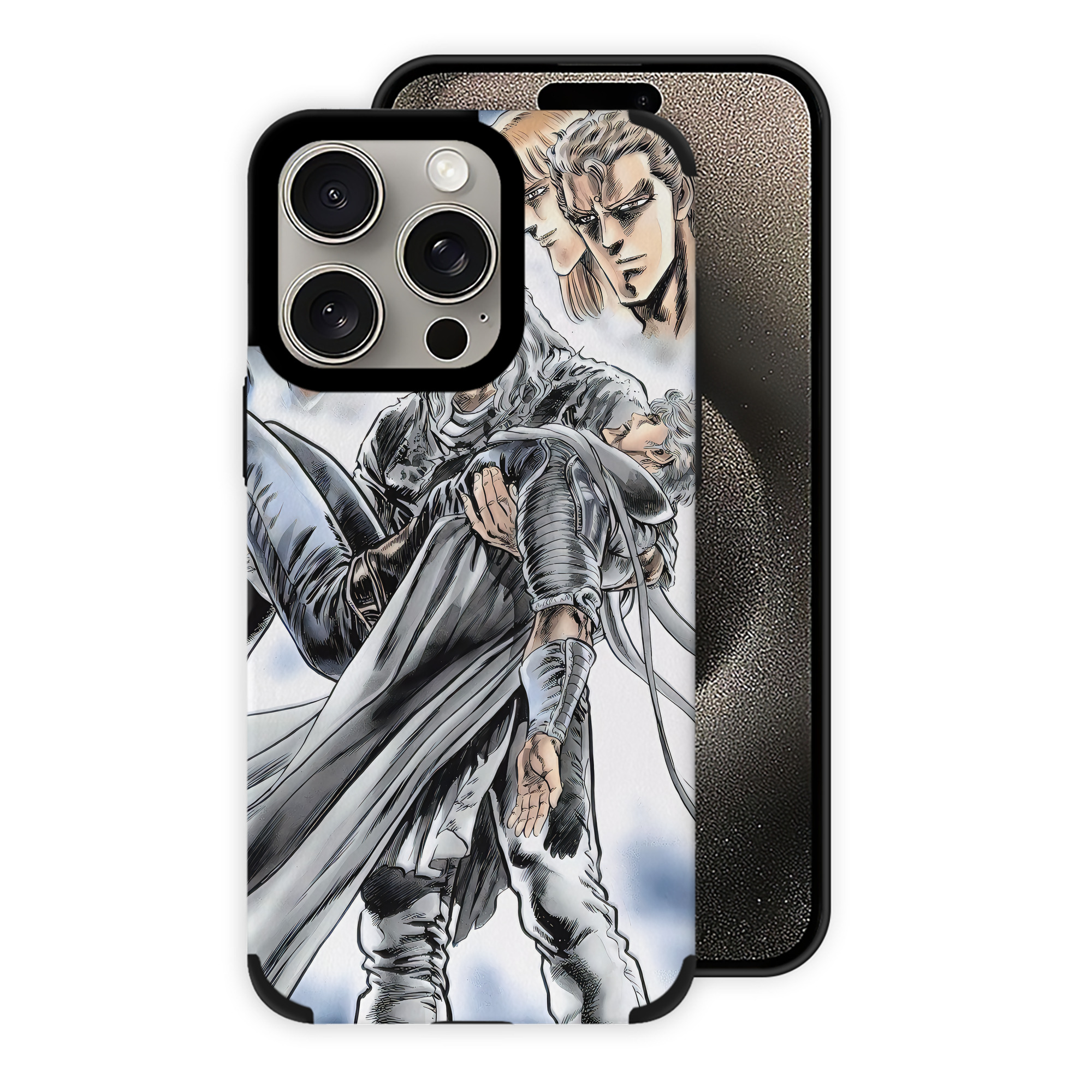 （画像用） 北斗の拳 Fist of the North Star 【iPhone15ProMax対応】 PUレザー スマホケース 耐衝撃＆黄変防止