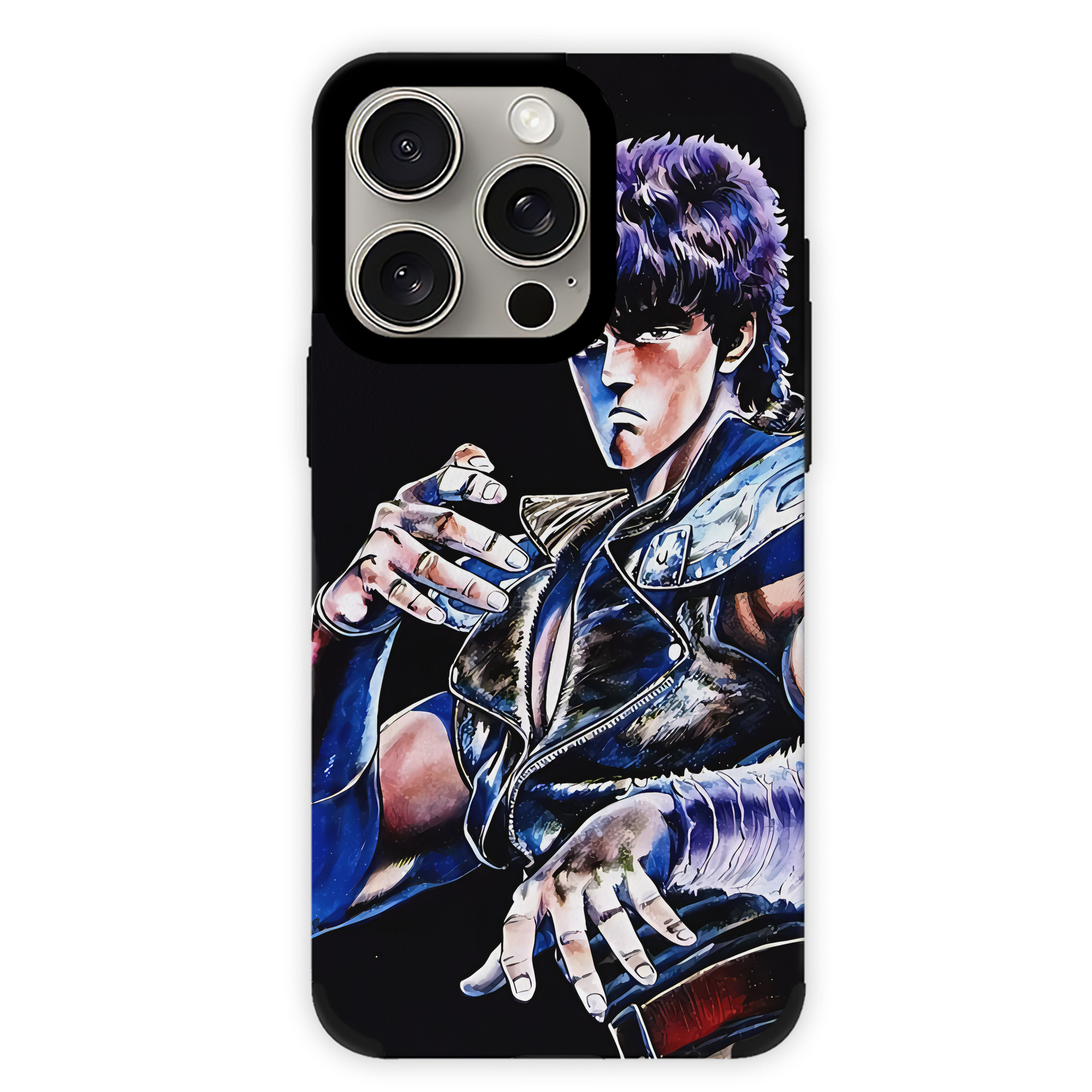 （画像用） 北斗の拳 Fist of the North Star 【iPhone15ProMax対応】 PUレザー スマホケース 耐衝撃＆黄変防止