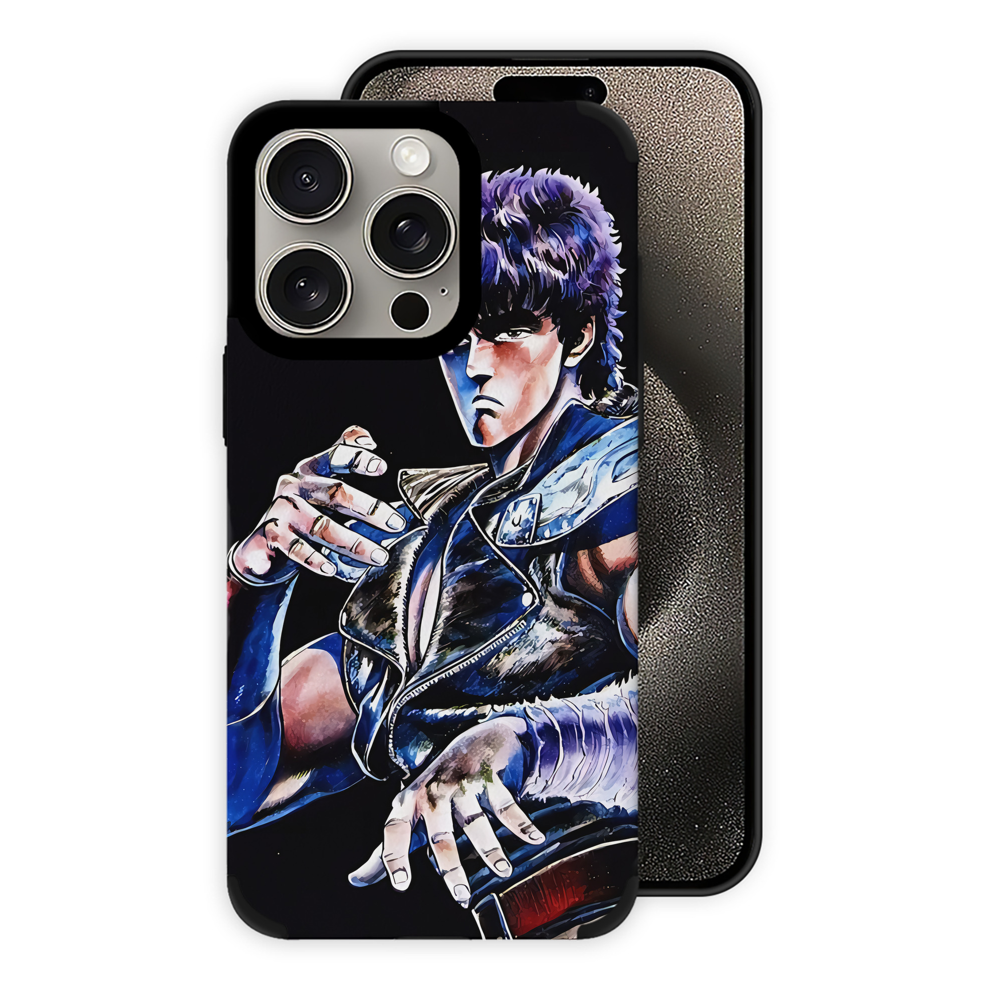 （画像用） 北斗の拳 Fist of the North Star 【iPhone15ProMax対応】 PUレザー スマホケース 耐衝撃＆黄変防止