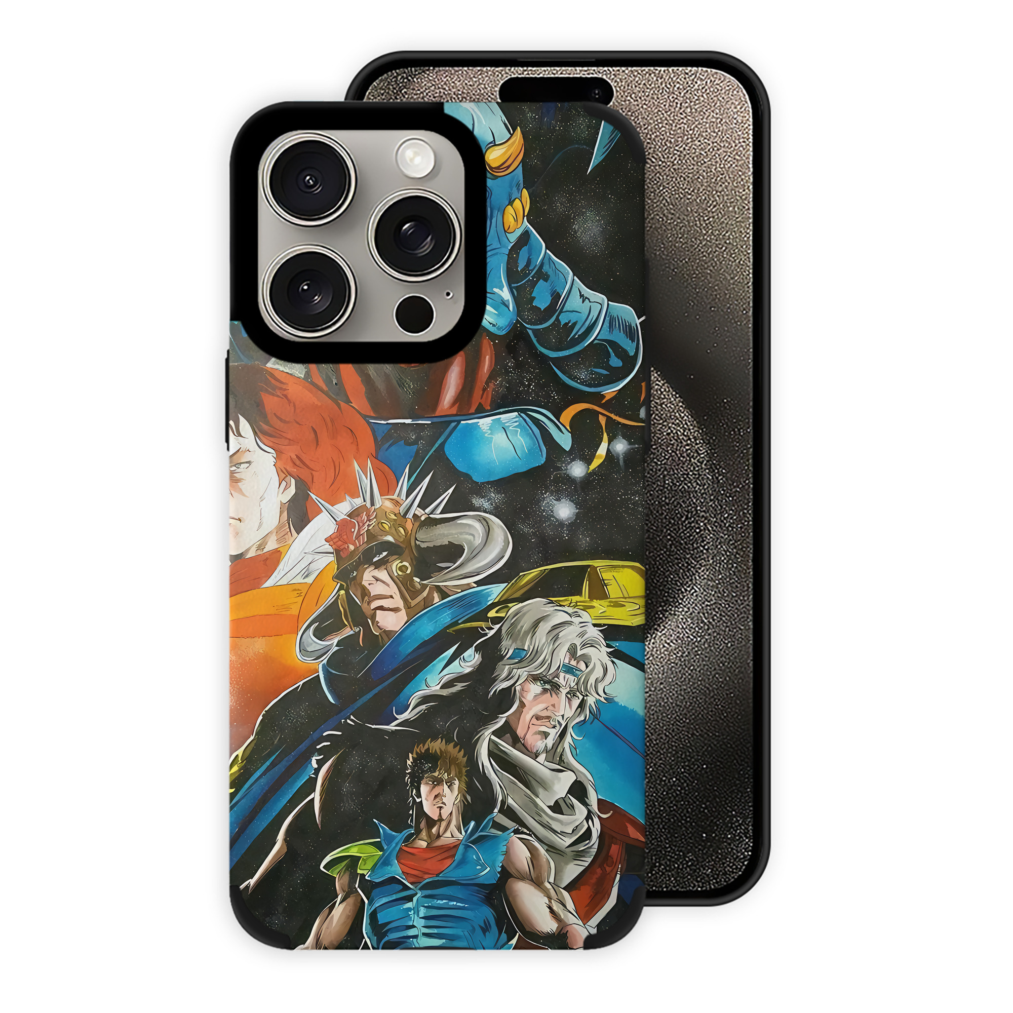 （画像用） 北斗の拳 Fist of the North Star 【iPhone15ProMax対応】 PUレザー スマホケース 耐衝撃＆黄変防止