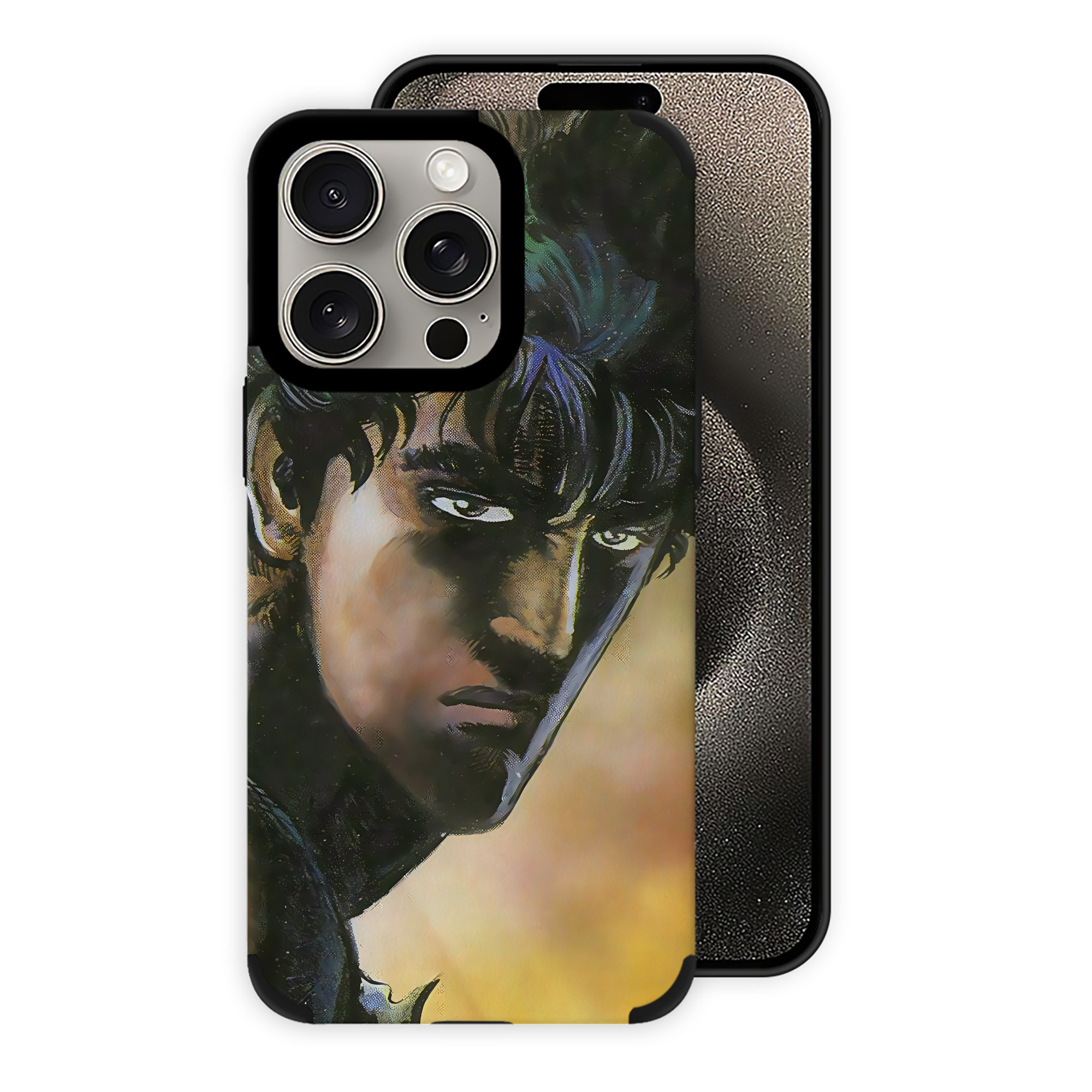 （画像用） 北斗の拳 Fist of the North Star 【iPhone15ProMax対応】 PUレザー スマホケース 耐衝撃＆黄変防止