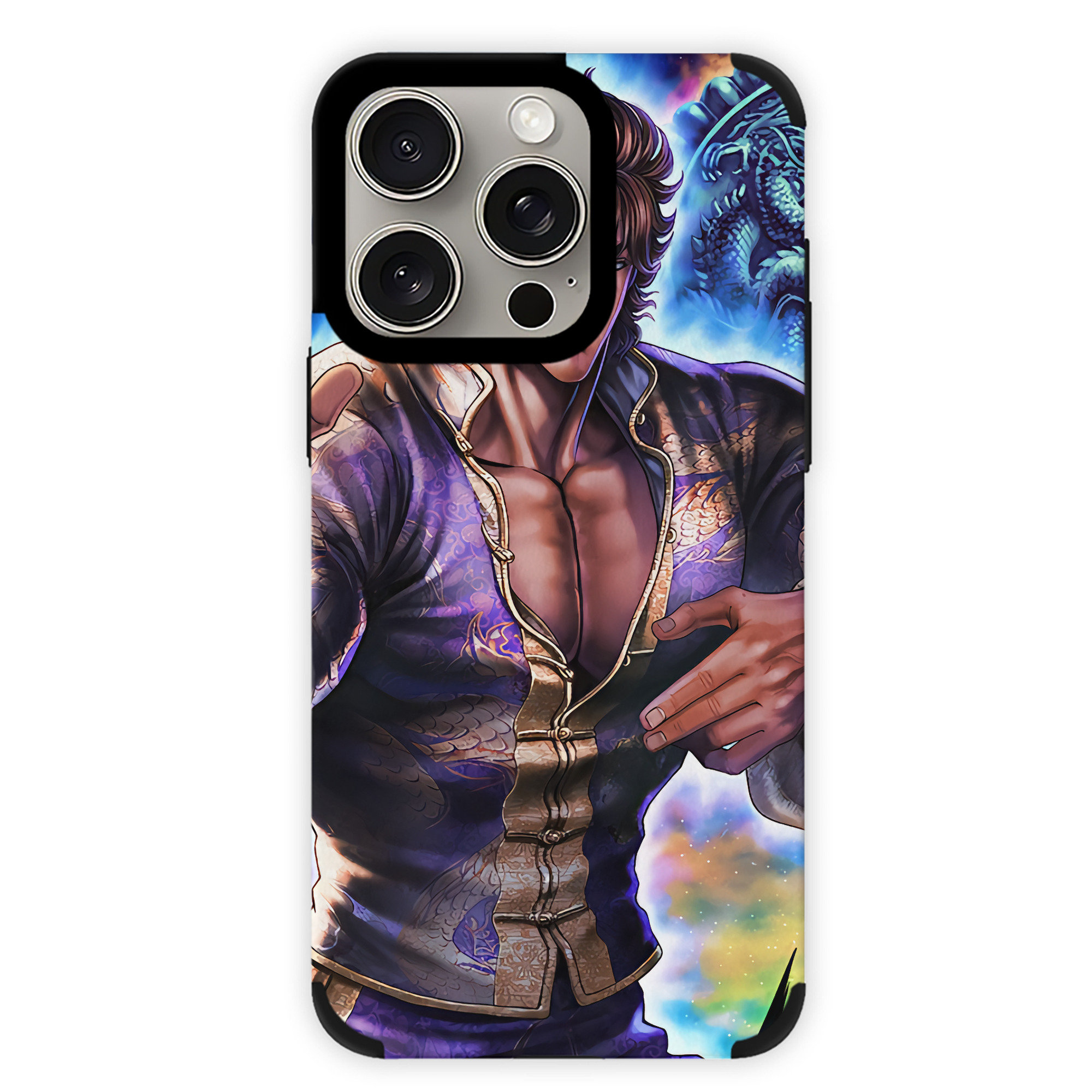 （画像用） 北斗の拳 Fist of the North Star 【iPhone15ProMax対応】 PUレザー スマホケース 耐衝撃＆黄変防止