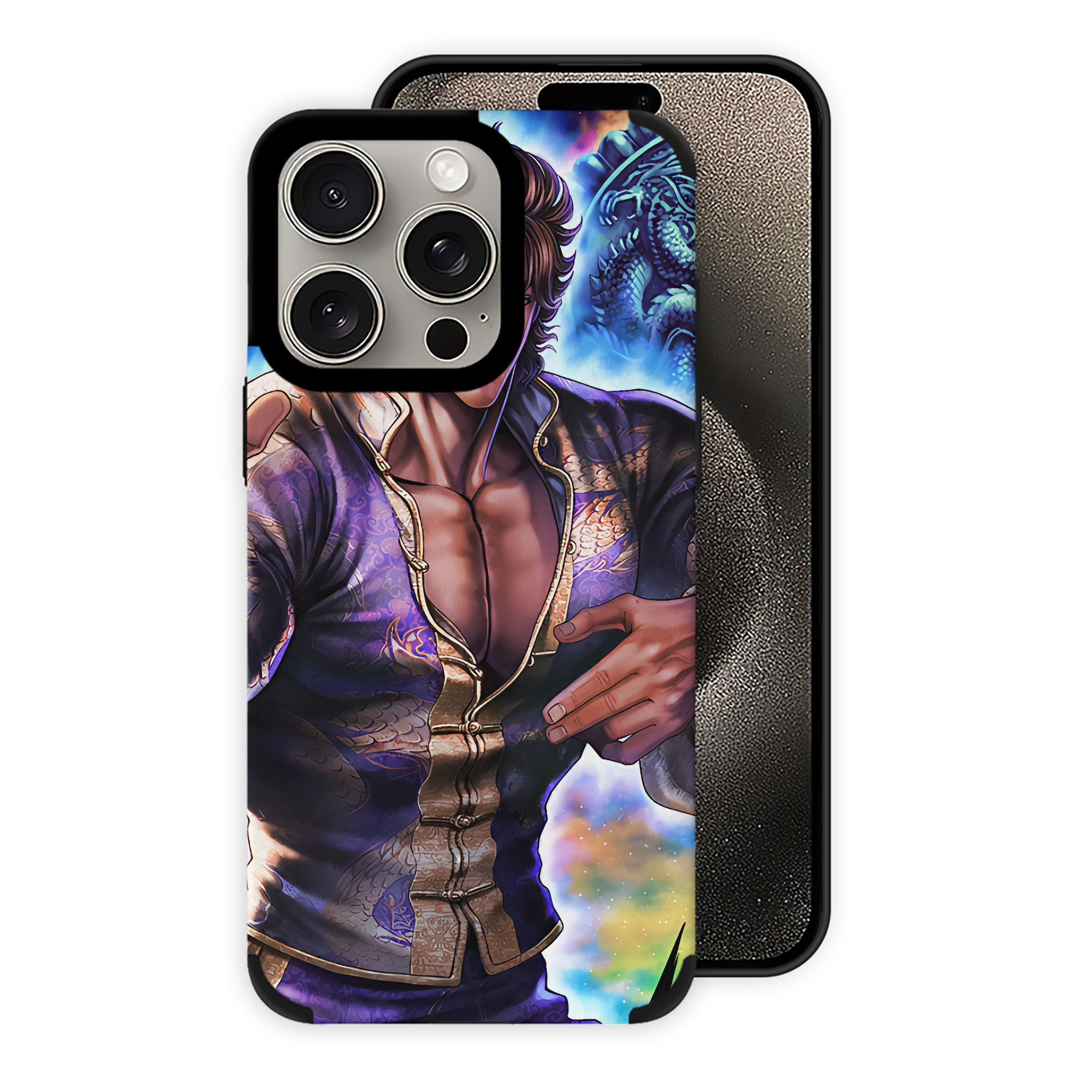 （画像用） 北斗の拳 Fist of the North Star 【iPhone15ProMax対応】 PUレザー スマホケース 耐衝撃＆黄変防止