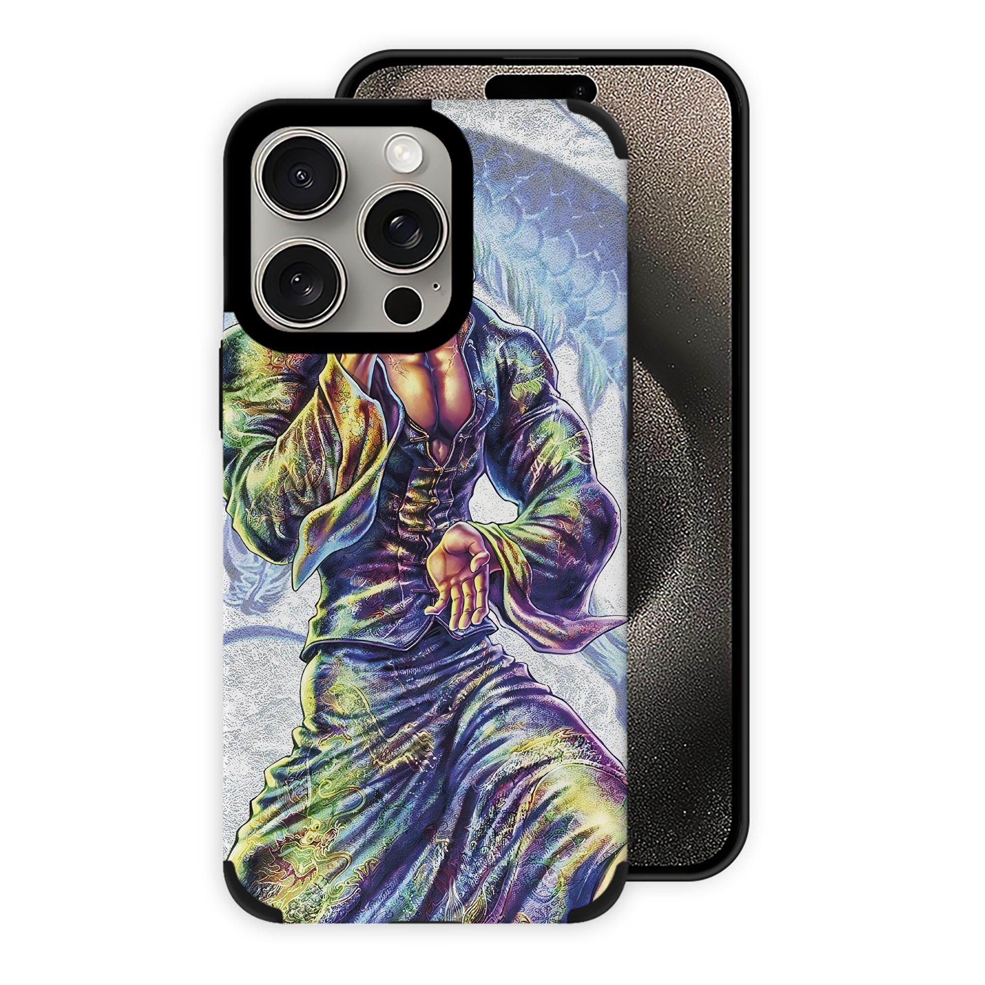 （画像用） 北斗の拳 Fist of the North Star 【iPhone15ProMax対応】 PUレザー スマホケース 耐衝撃＆黄変防止